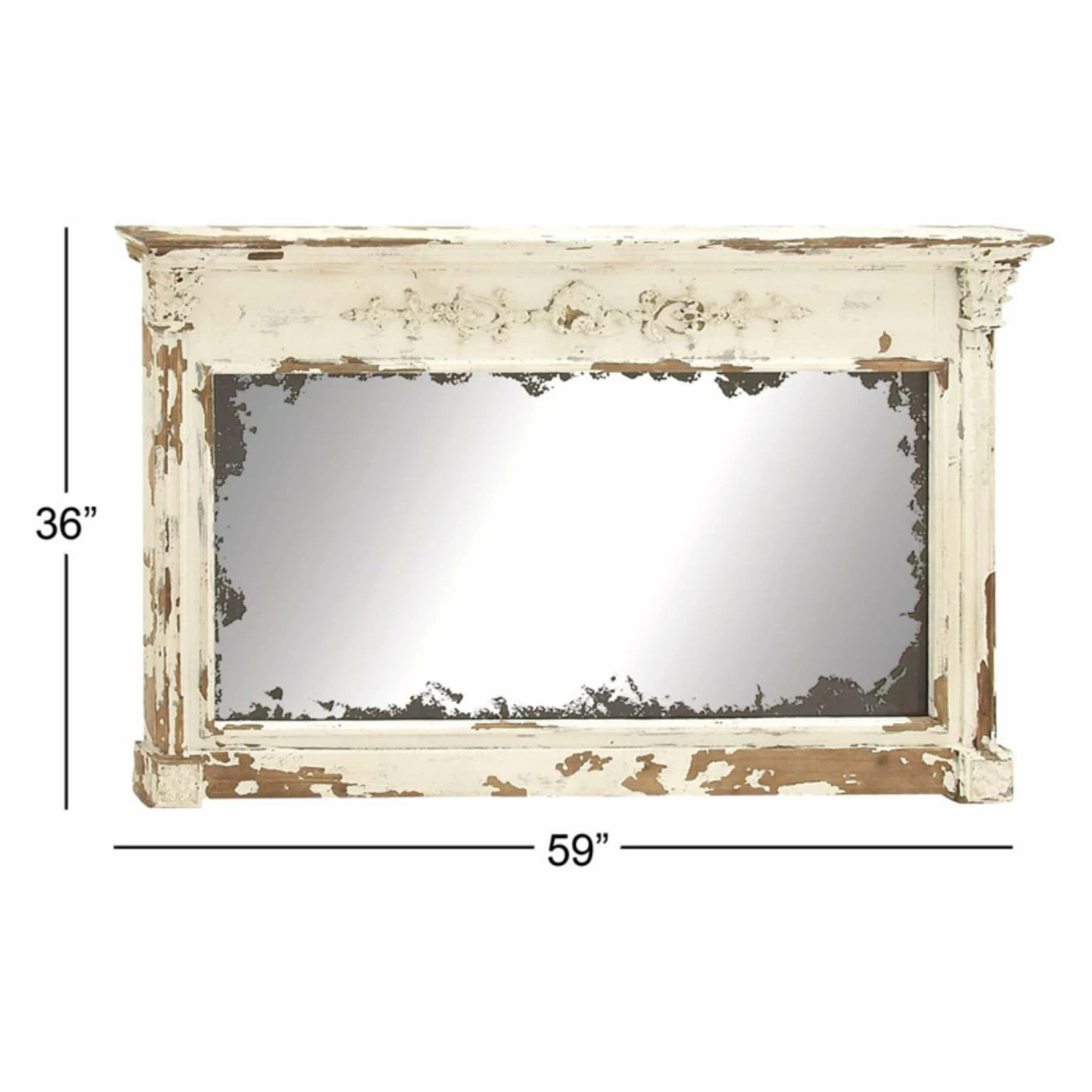 Best Sale π DecMode Wood Wall Mirror - 59W X 36H In. β¨ - Image 2
