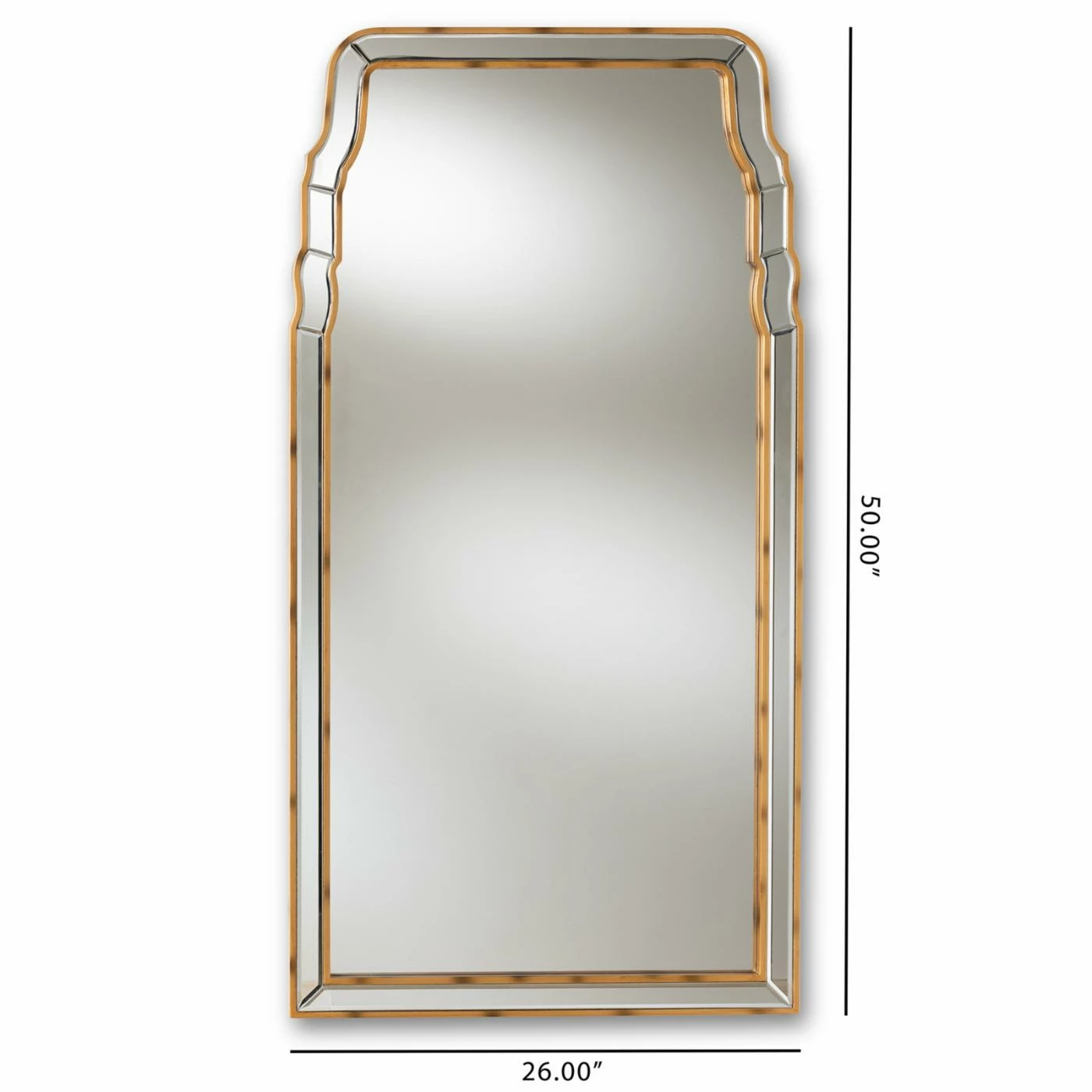 Hot Sale βοΈ Baxton Studio Alice Wall Mirror - 26W X 50H In. π - Image 3