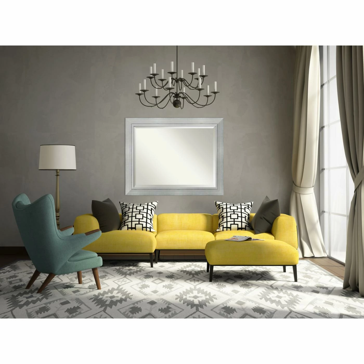 New ๐ Amanti Art Romano Wall Mirror - 47W X 37H In. โ - Image 3