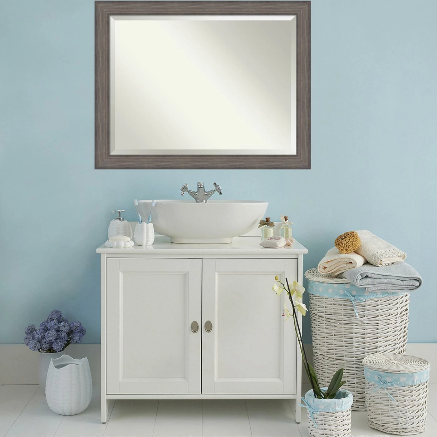 Brand new π Amanti Art Country Barnwood Wall Mirror π - Image 3