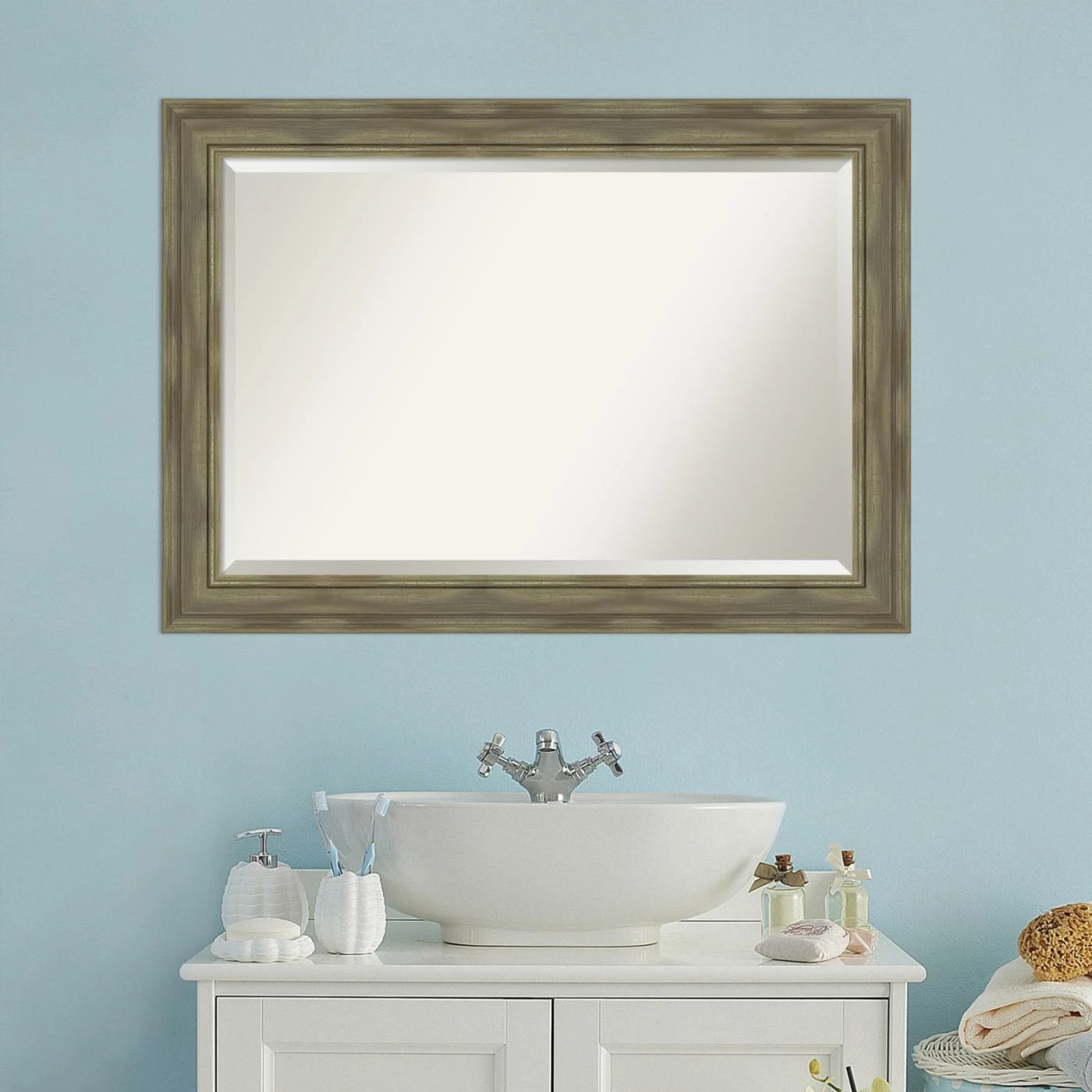 Top 10 π Amanti Art Alexandria Rectangular Beveled Bathroom Vanity Mirror 𧨠- Image 3