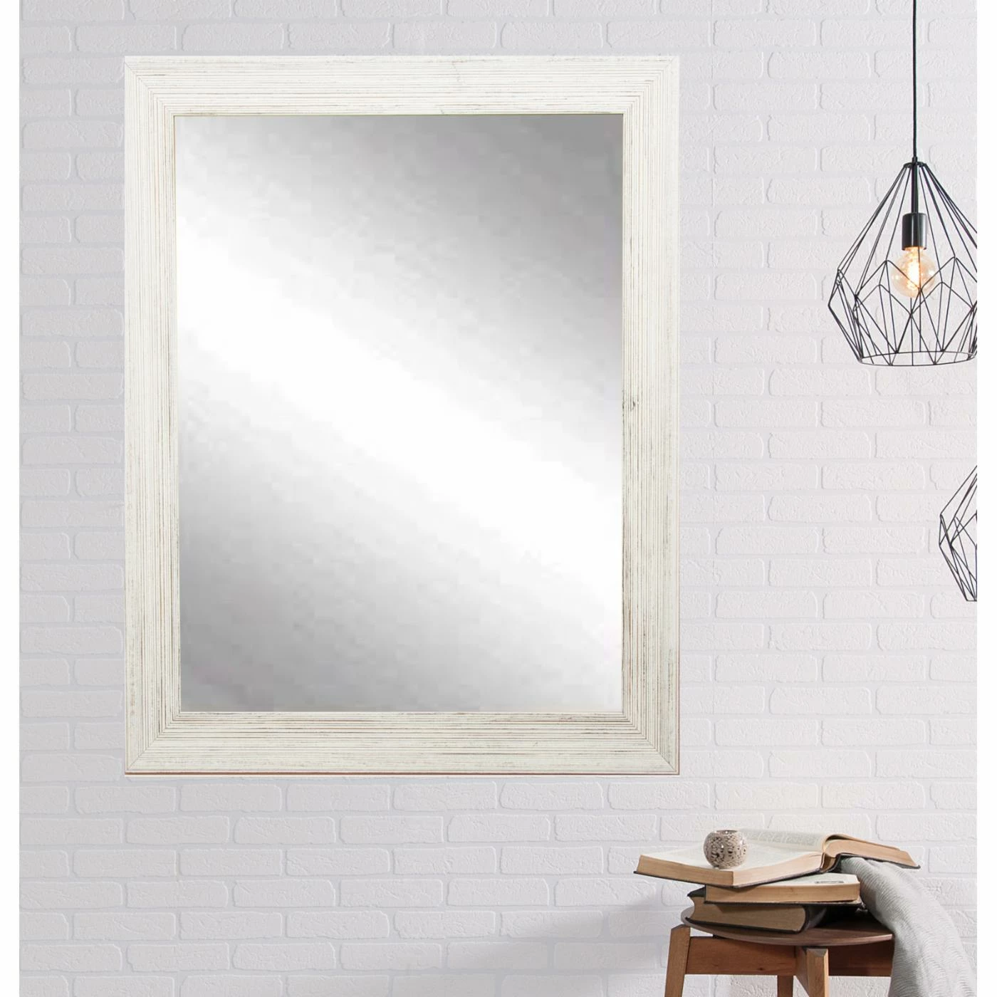 Wholesale ๐ BrandtWorks White Texture Vanity Wall Mirror ๐ - Image 3
