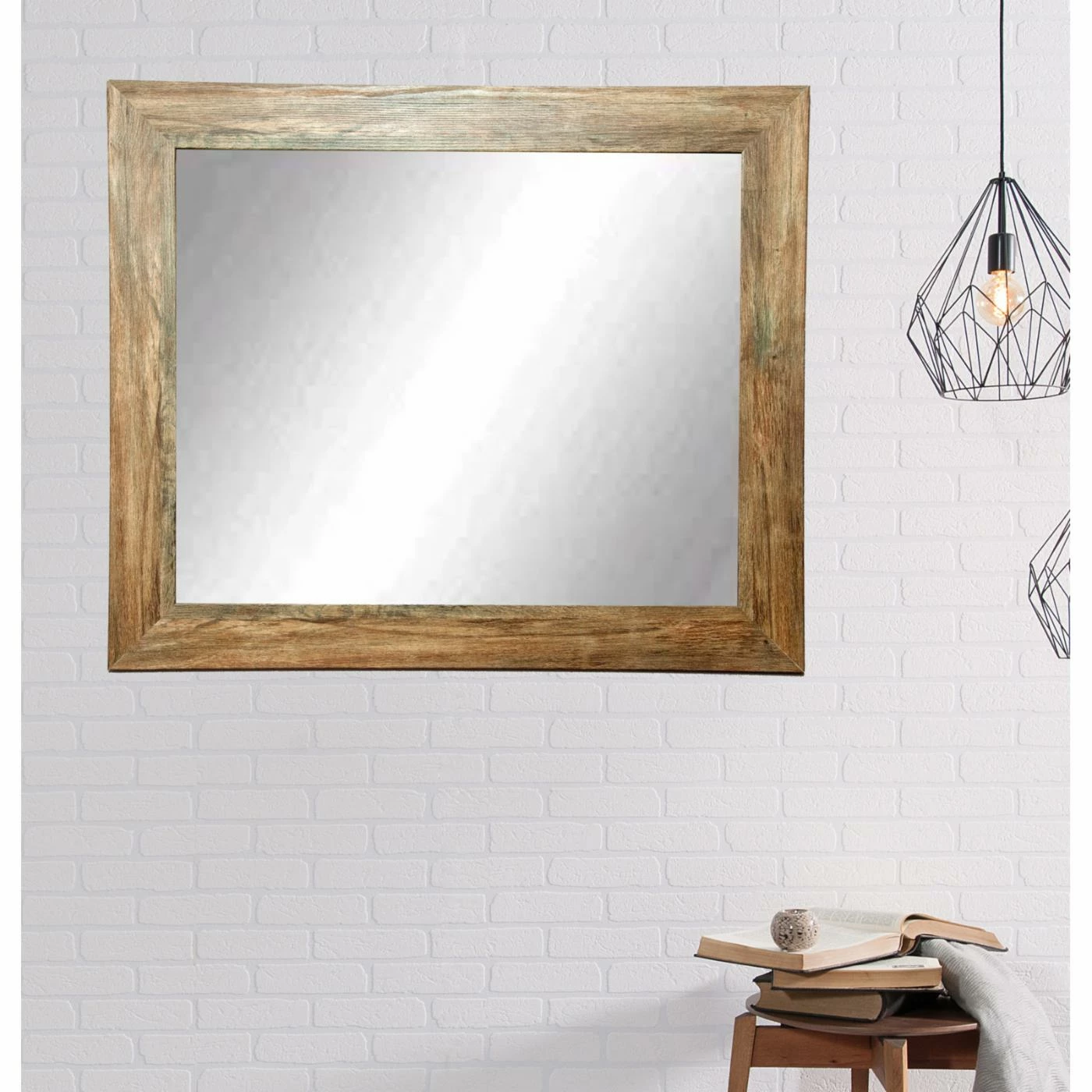 Cheapest ๐ BrandtWorks American Value Traditional Blonde Barnwood Wall Mirror ๐งจ - Image 3