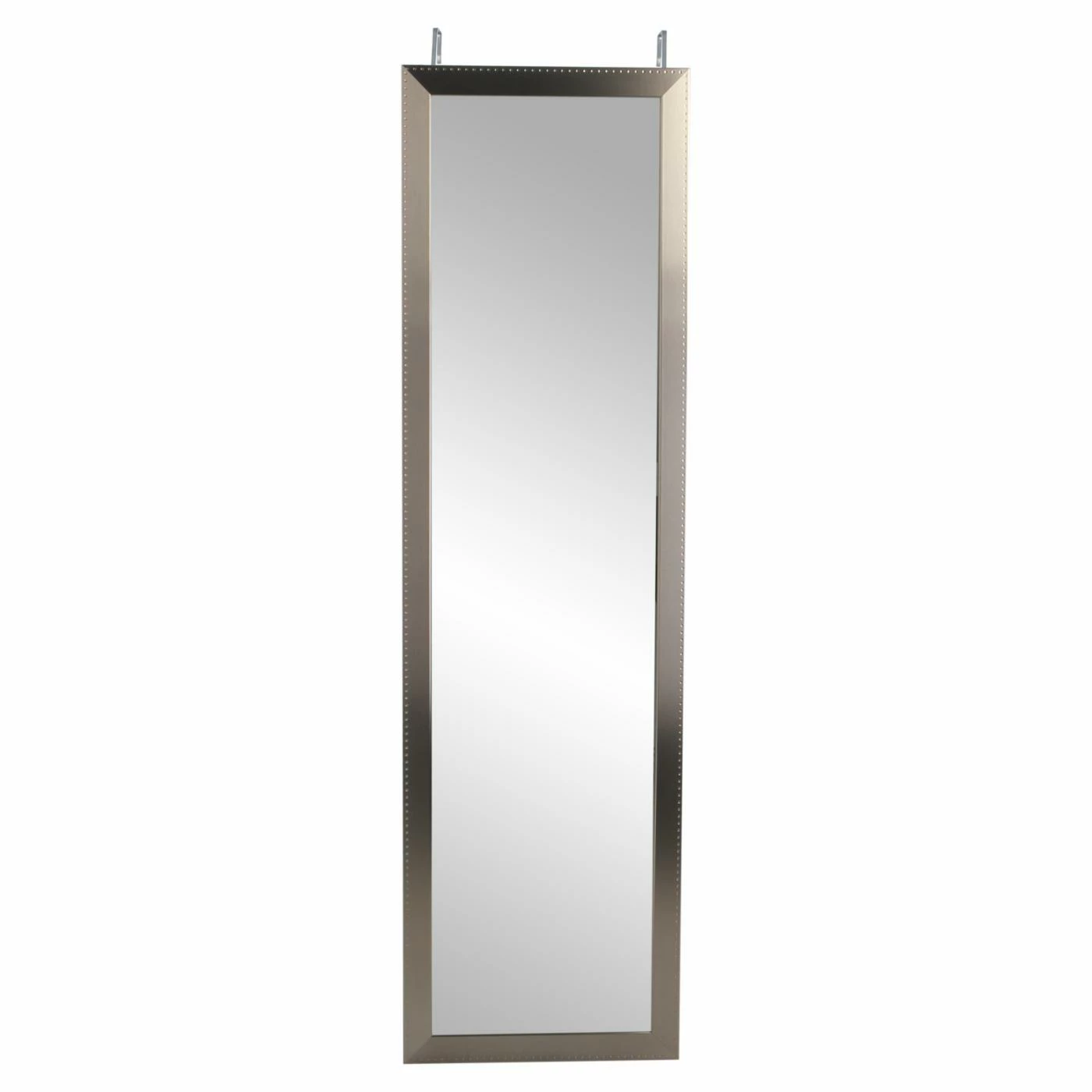 Discount โญ Floor & Leaning BrandtWorks Embossed Silver Over The Door Full Length Mirror - 19.5W X 69H In. ๐ - Image 3