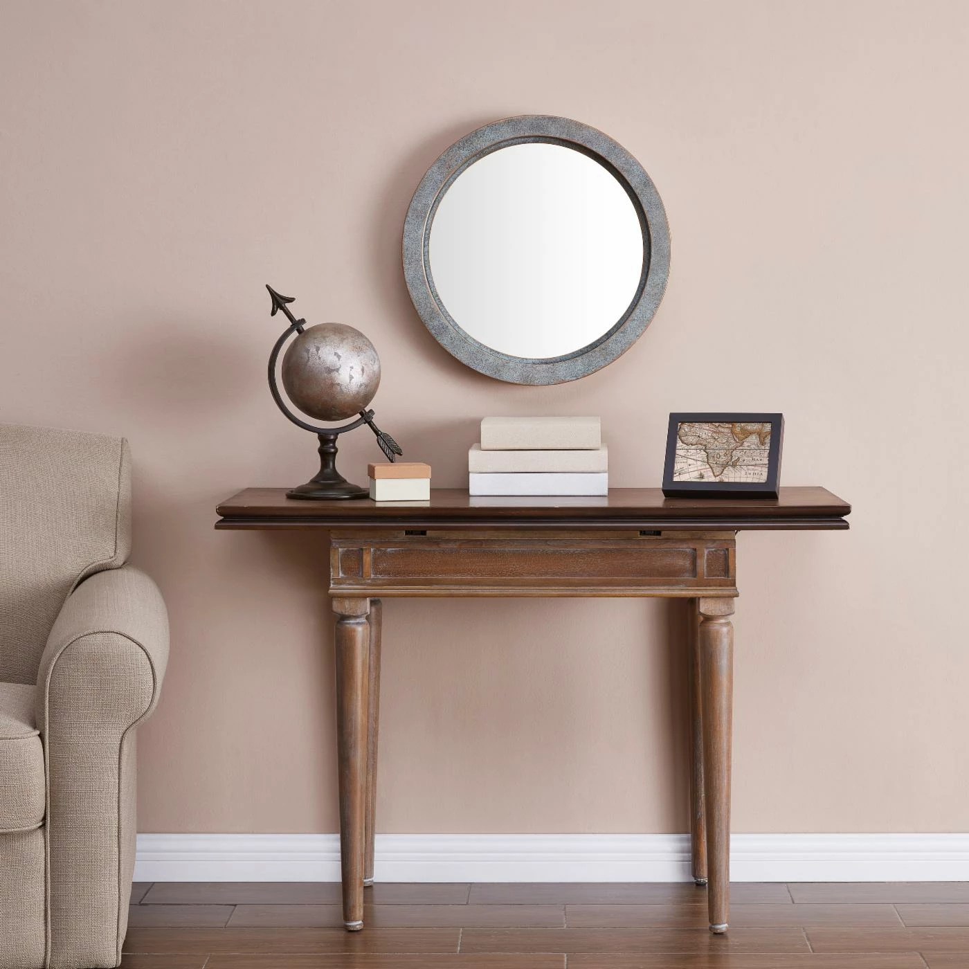 Cheapest ๐ Danya B Round Wall Mirror With Antique Copper Metal Frame ๐ - Image 3