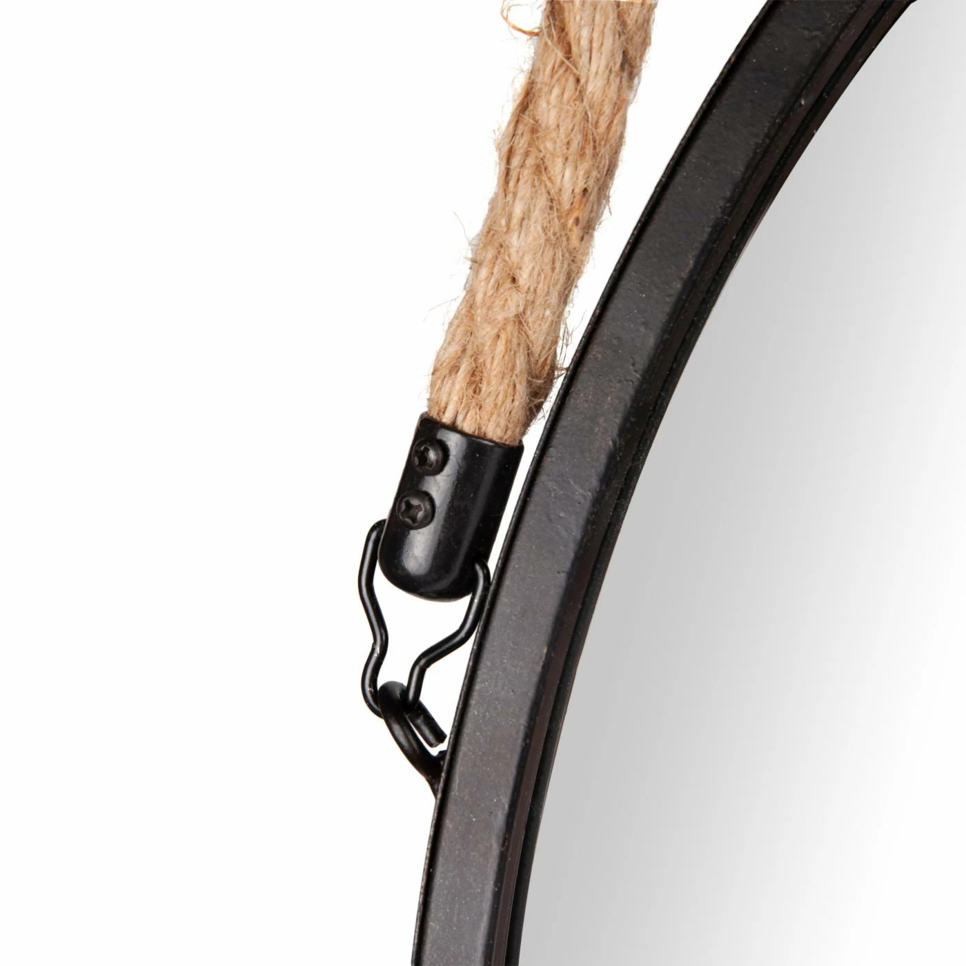 Budget โ๏ธ Danya B Round Circle Framed Wall Mirror With Hanging Rope ๐ - Image 3