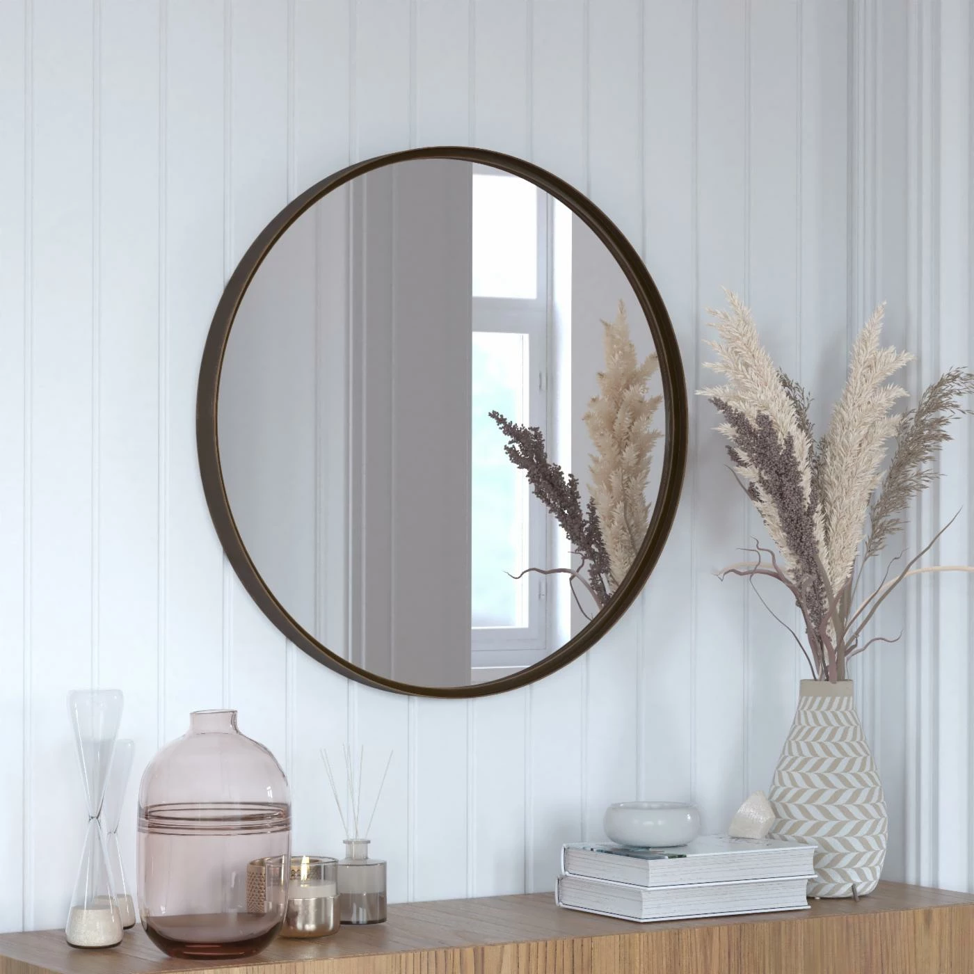 New ๐ Flash Furniture Jennifer 27.5 In. Round Metal Framed Wall Mirror ๐ฅ - Image 2