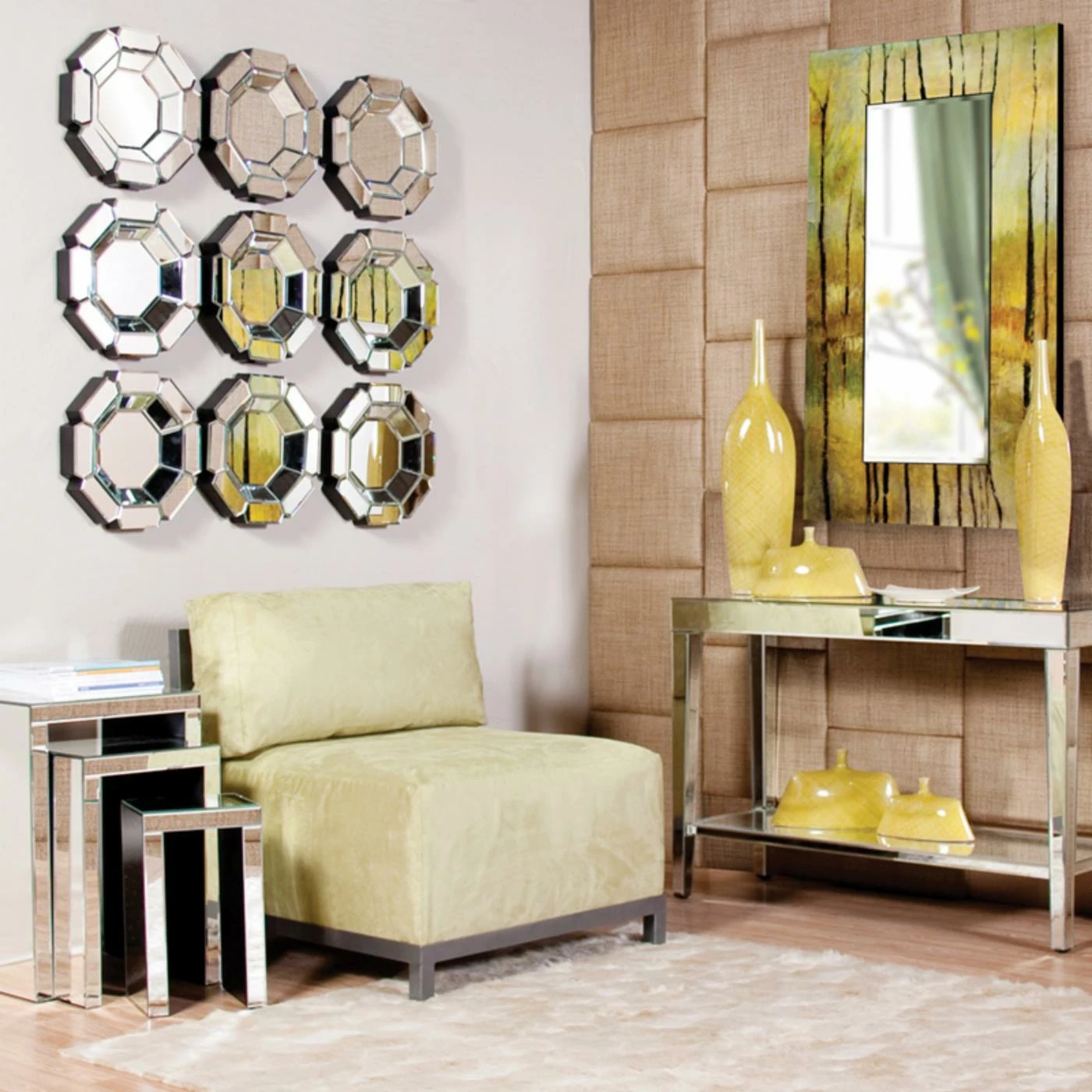 Hot Sale π€© Frameless Mirrors Elizabeth Austin Charisma Wall Mirror 14W X 14H In. π - Image 3