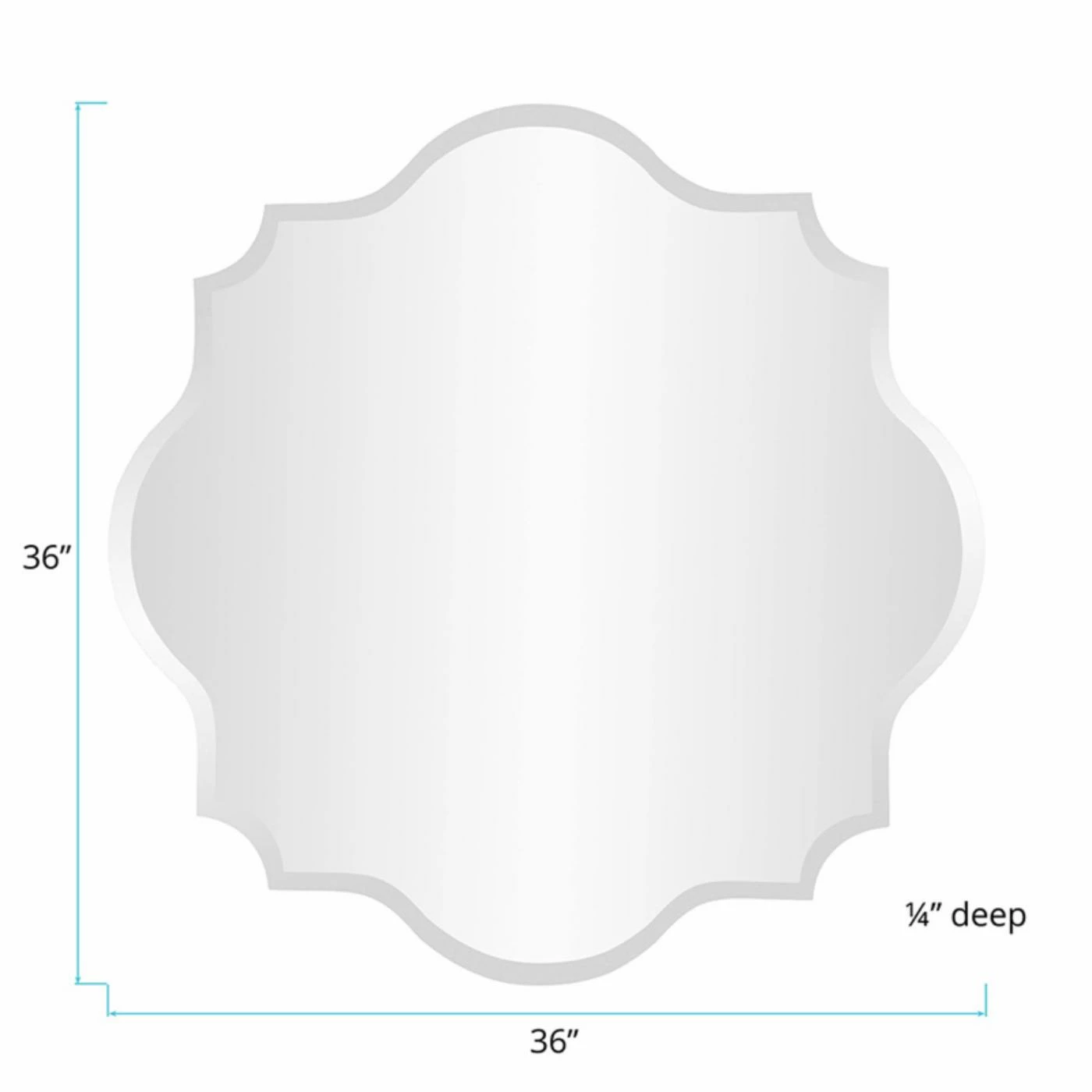 Wholesale β Frameless Mirrors Elizabeth Austin Quatrefoil Frameless Mirror - 36W X 36H In. π - Image 3