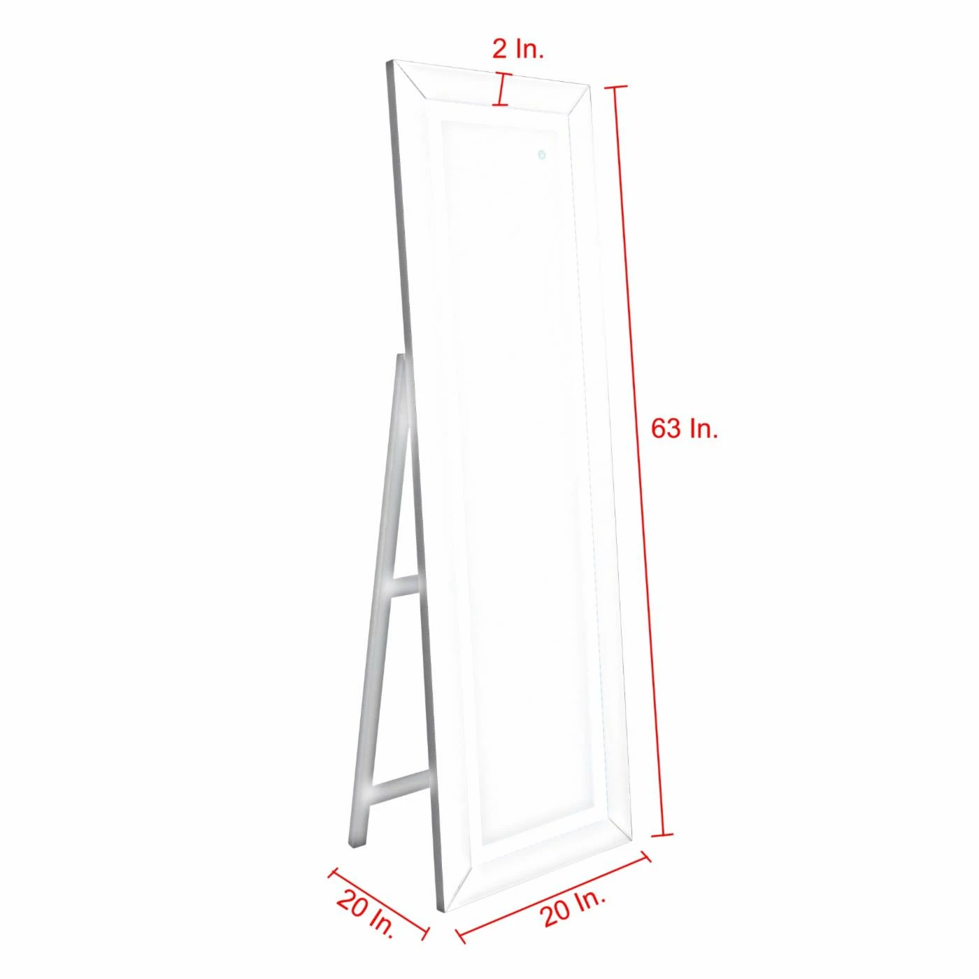 Hot Sale β Floor & Leaning Inspired Home Bowie LED Full Length Floor Mirror - 20W X 63H In. π€© - Image 3