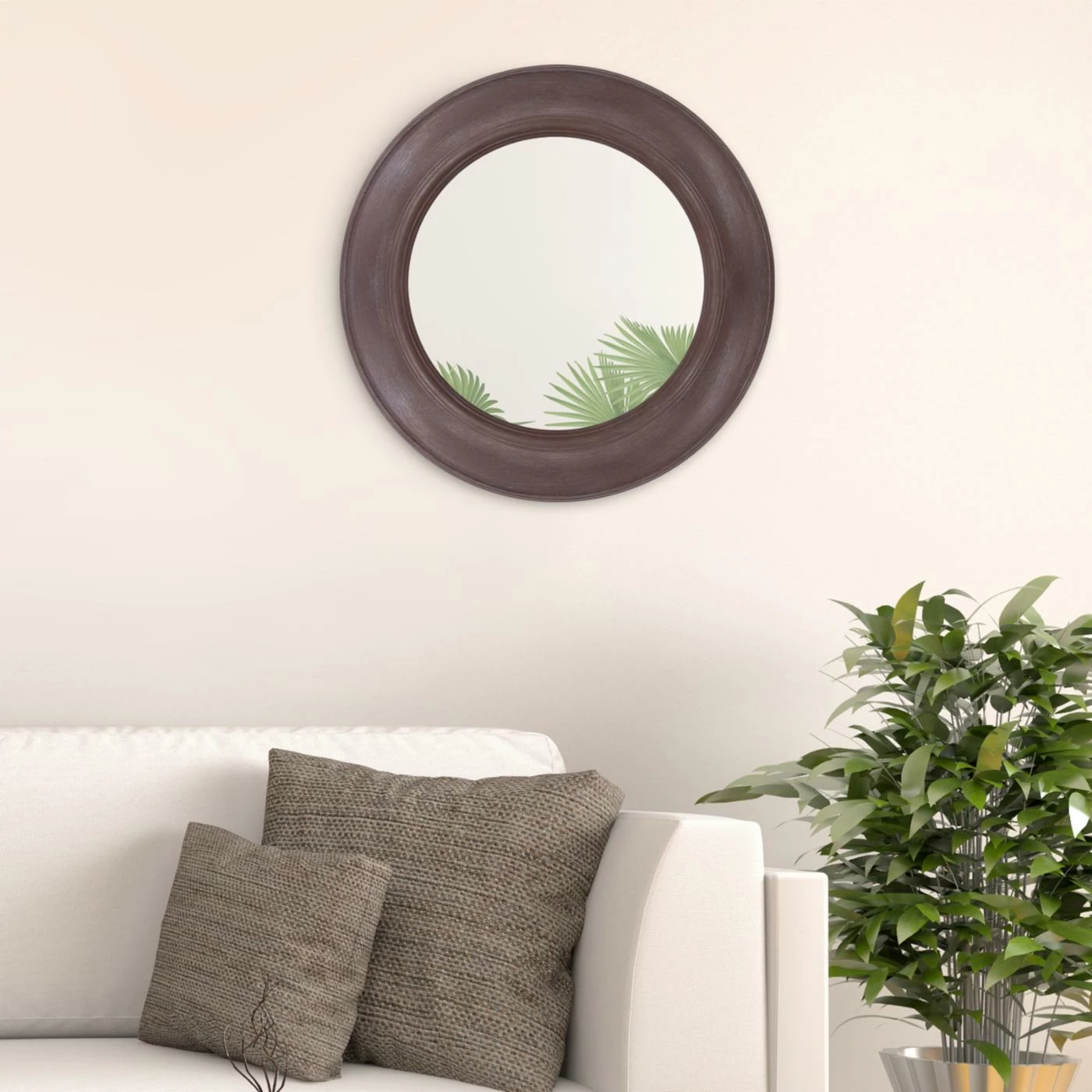 New π Wall Nielsen Bainbridge Rustic Round Mirror - 26W X 24.5H In. π - Image 3