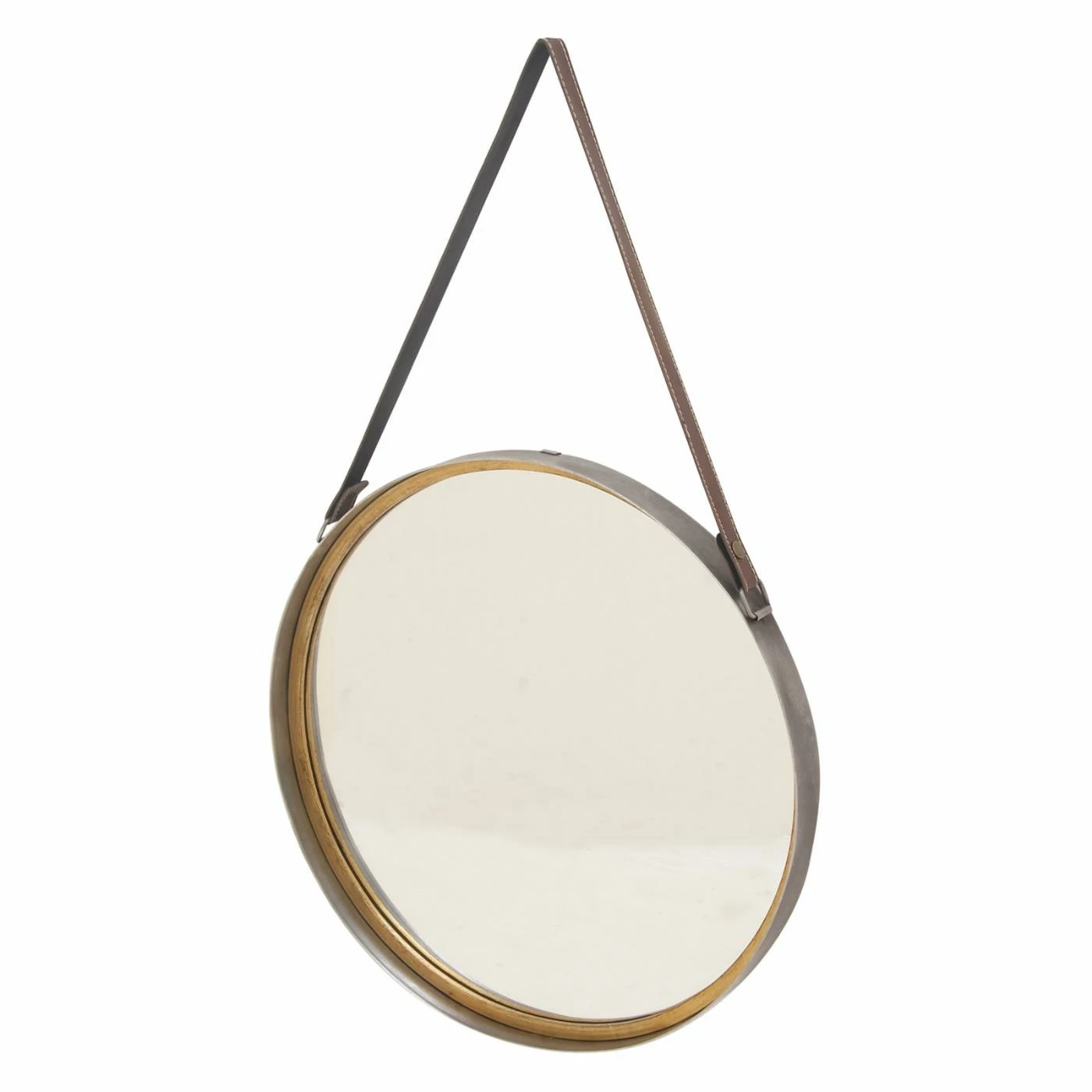 Wholesale π₯ Wall DecMode Yellow Iron Mirror With Hanging Strap - 20W X 33H In. π - Image 3