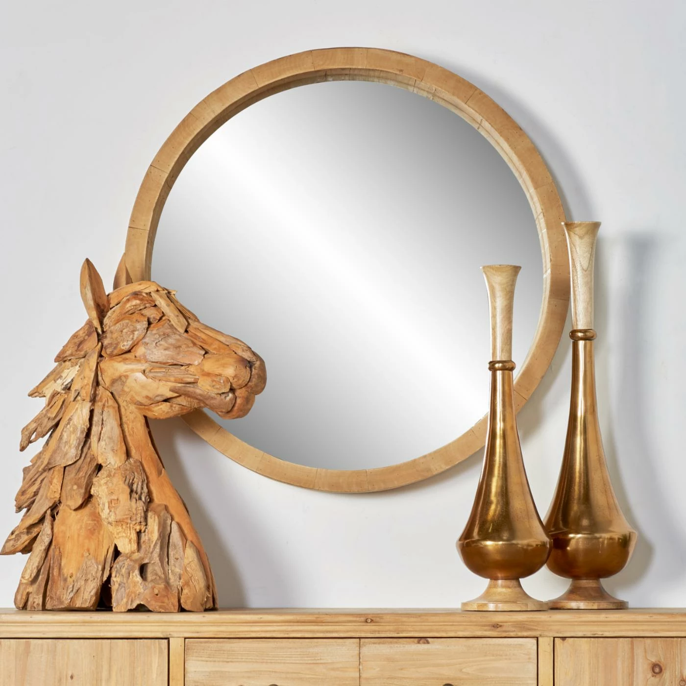 Best reviews of โญ DecMode Round Wooden Wall Mirror ๐ฅ - Image 3