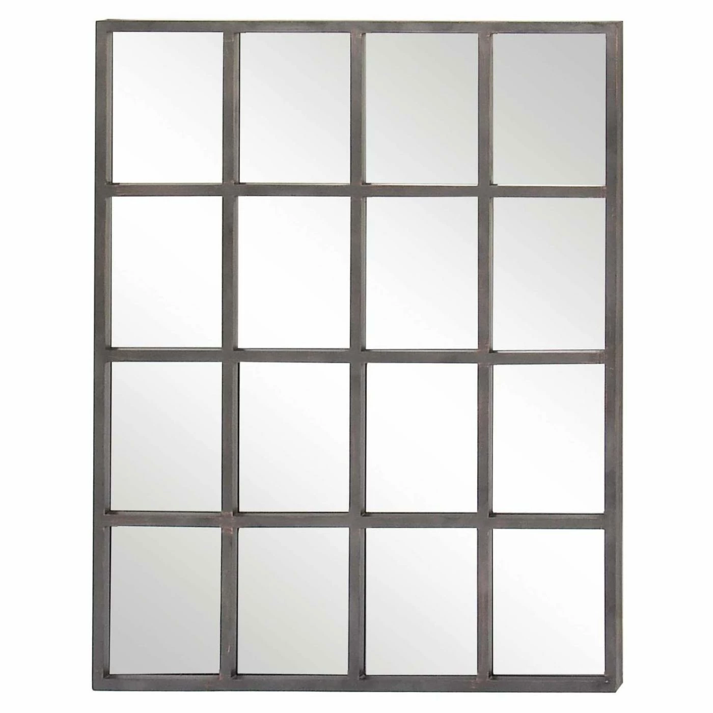 Best Pirce π DecMode Wood And Iron Rectangular Paneled Glass Wall Mirror - 35W X 45H In. π― - Image 3