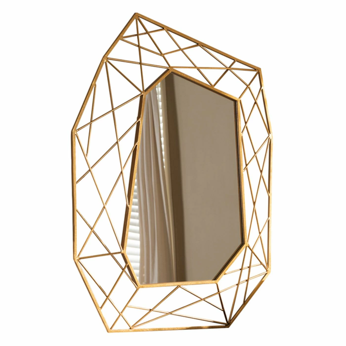 Outlet ๐ฅฐ Baxton Studio Oriana Geometric Wall Mirror - 30W X 40H In. ๐ - Image 2