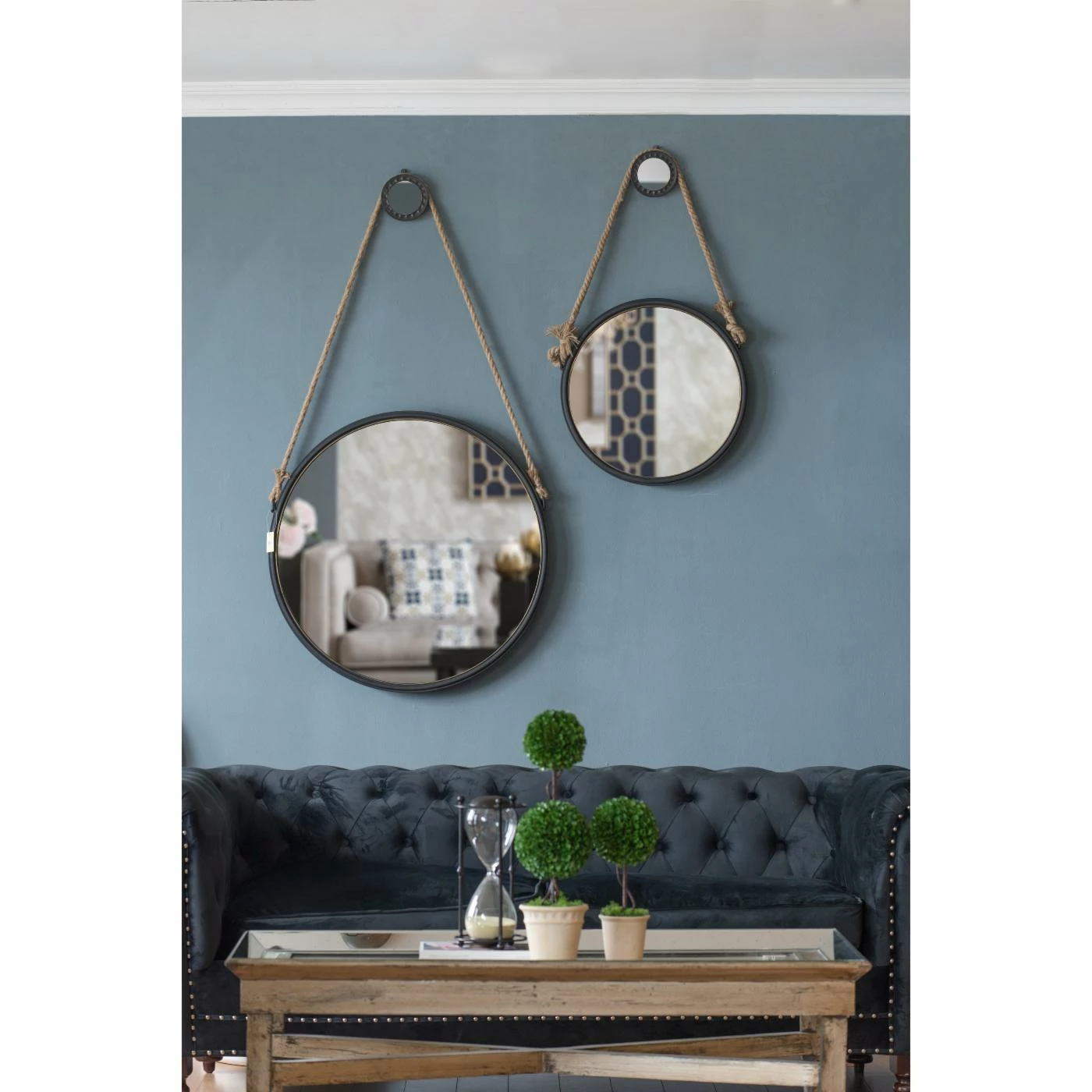 Coupon 𧨠A & B Home Wall A & B Home Cleveland Rope Strap Mirror With Hanger ⨠- Image 2