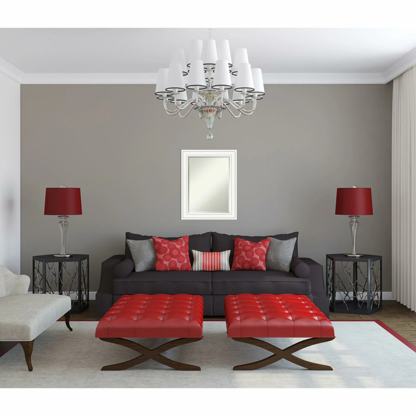 Best deal π₯° Amanti Art Craftsman White Wall Mirror - 23W X 29H In. π - Image 2