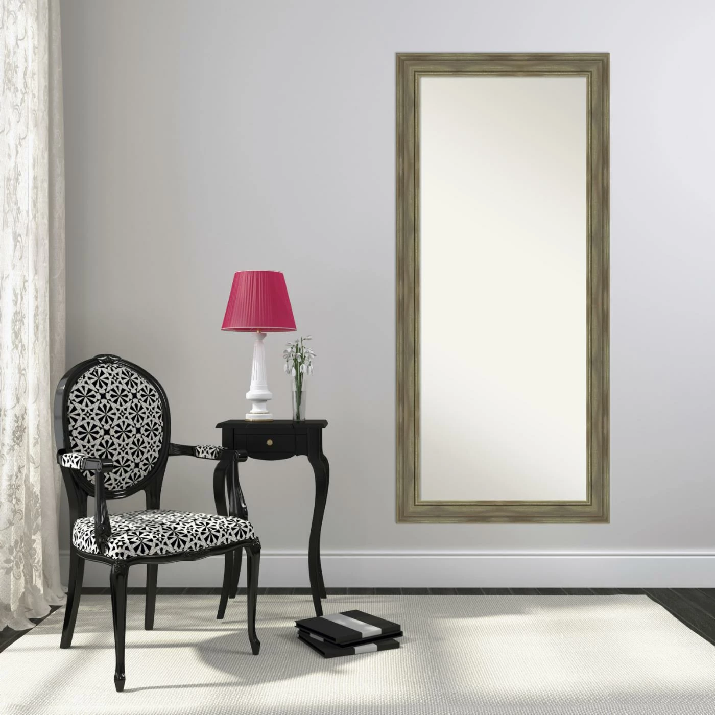Outlet ๐ Floor & Leaning Amanti Art Alexandria Floor / Leaner Mirror - 30W X 66H In. ๐ - Image 2