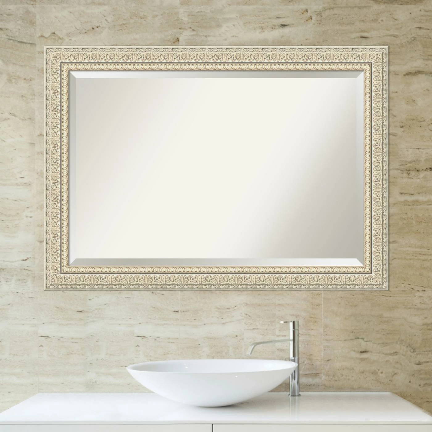 Buy π₯ Amanti Art Fair Baroque Rectangular Beveled Bathroom Vanity Mirror π - Image 2