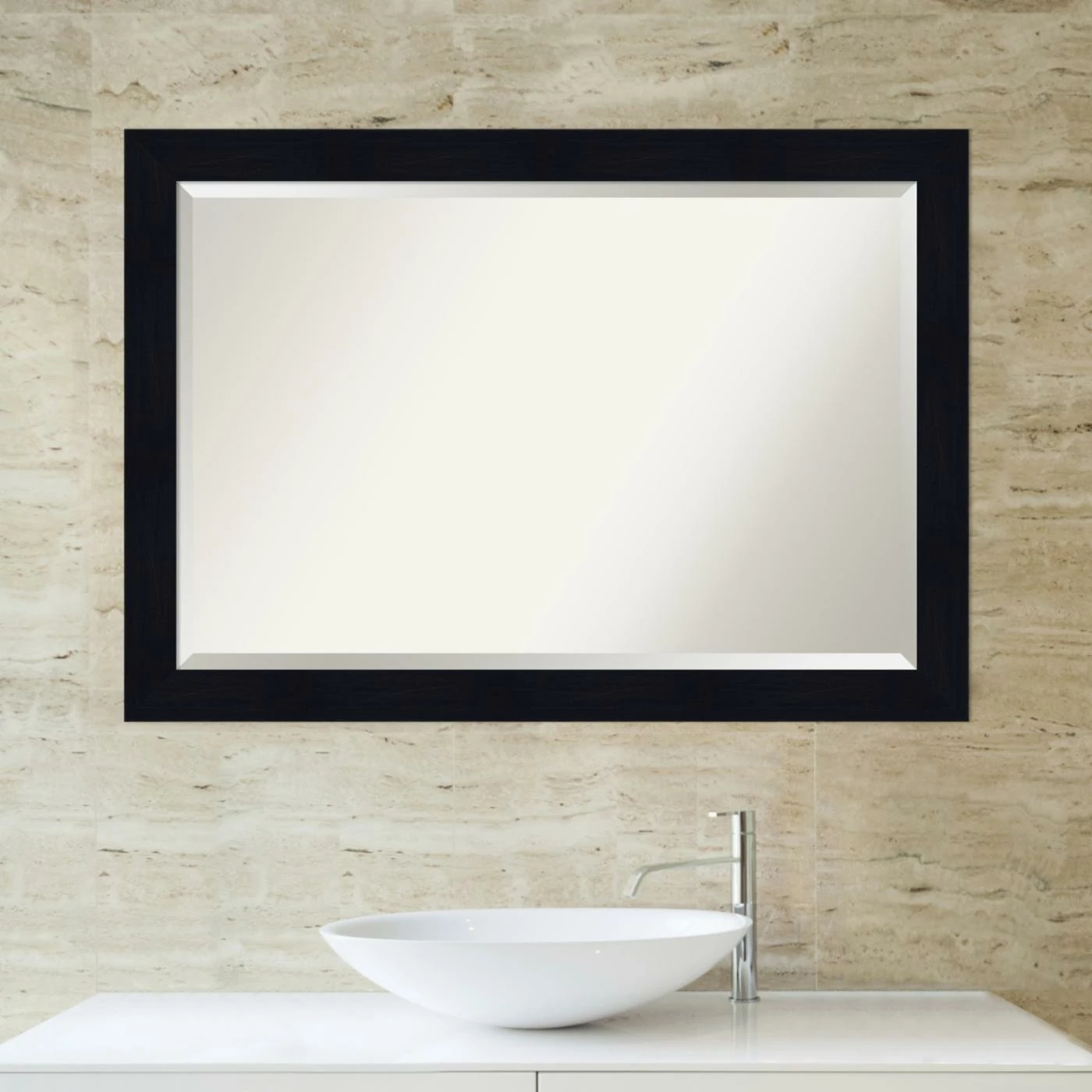 Deals π Amanti Art Shiplap Rectangular Beveled Bathroom Vanity Mirror π - Image 2