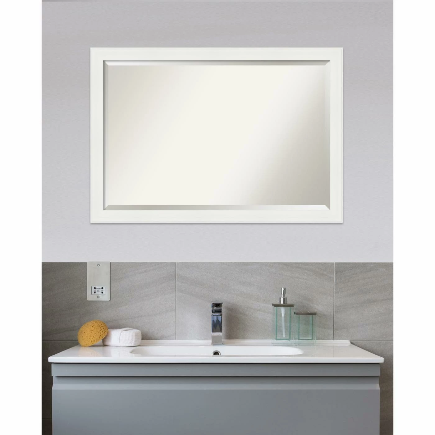 Brand new π Amanti Art Vanity White Narrow Framed Bathroom Vanity Mirror π - Image 2