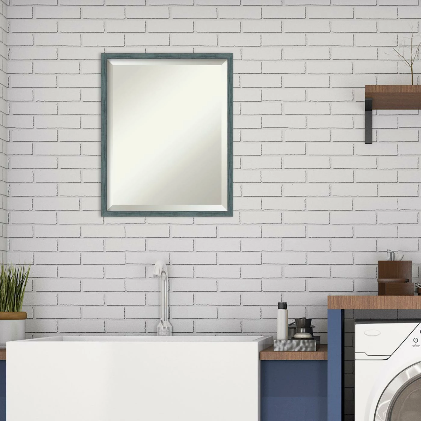 Buy β¨ Bathroom Vanity Amanti Art Decorative Framed Beveled Rectangular Wall Mirror π₯ - Image 2