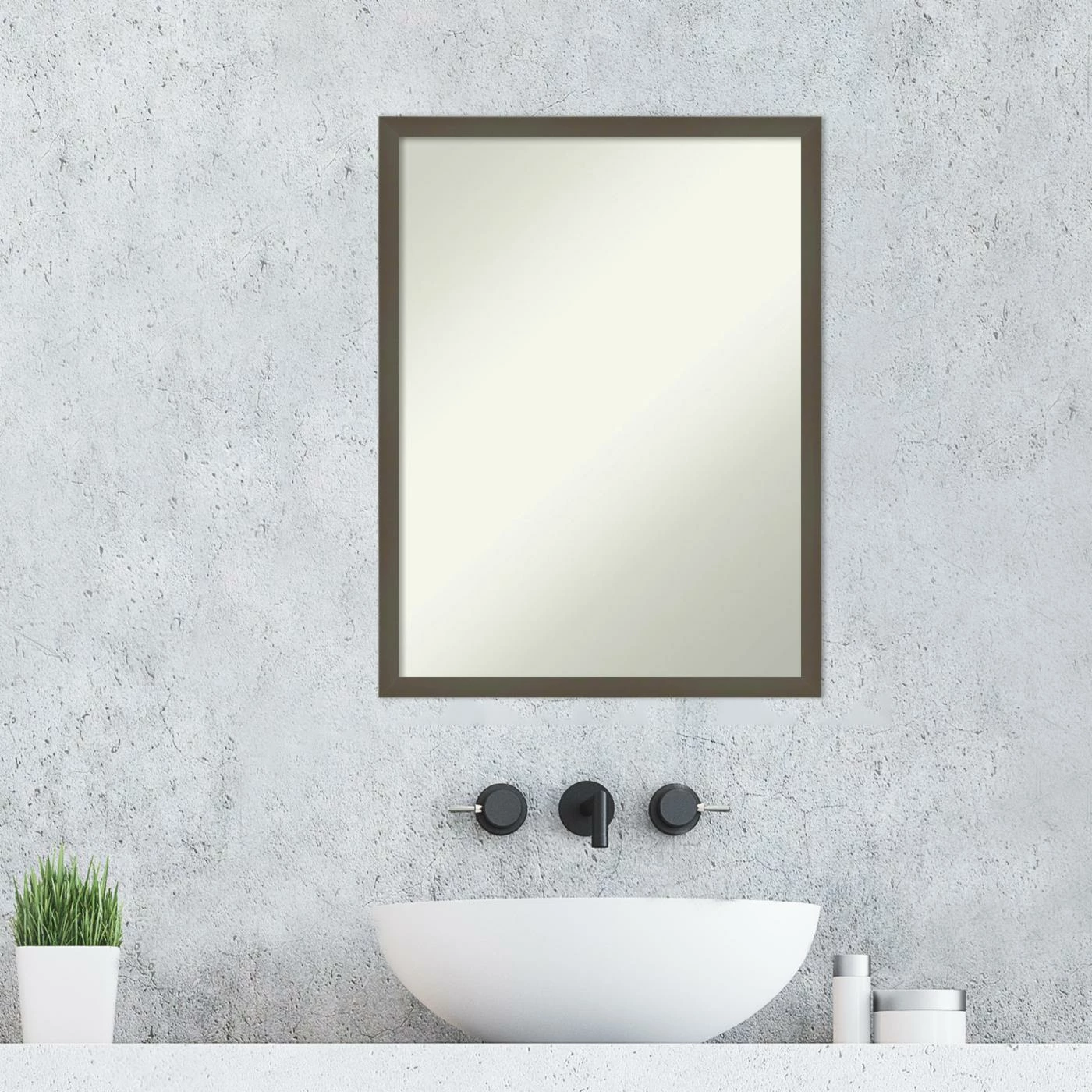 Cheapest β Amanti Art Svelte Clay Grey Wood Framed Non-Beveled Bathroom Vanity Wall Mirror - 19.25 X 25.25 In π₯ - Image 2