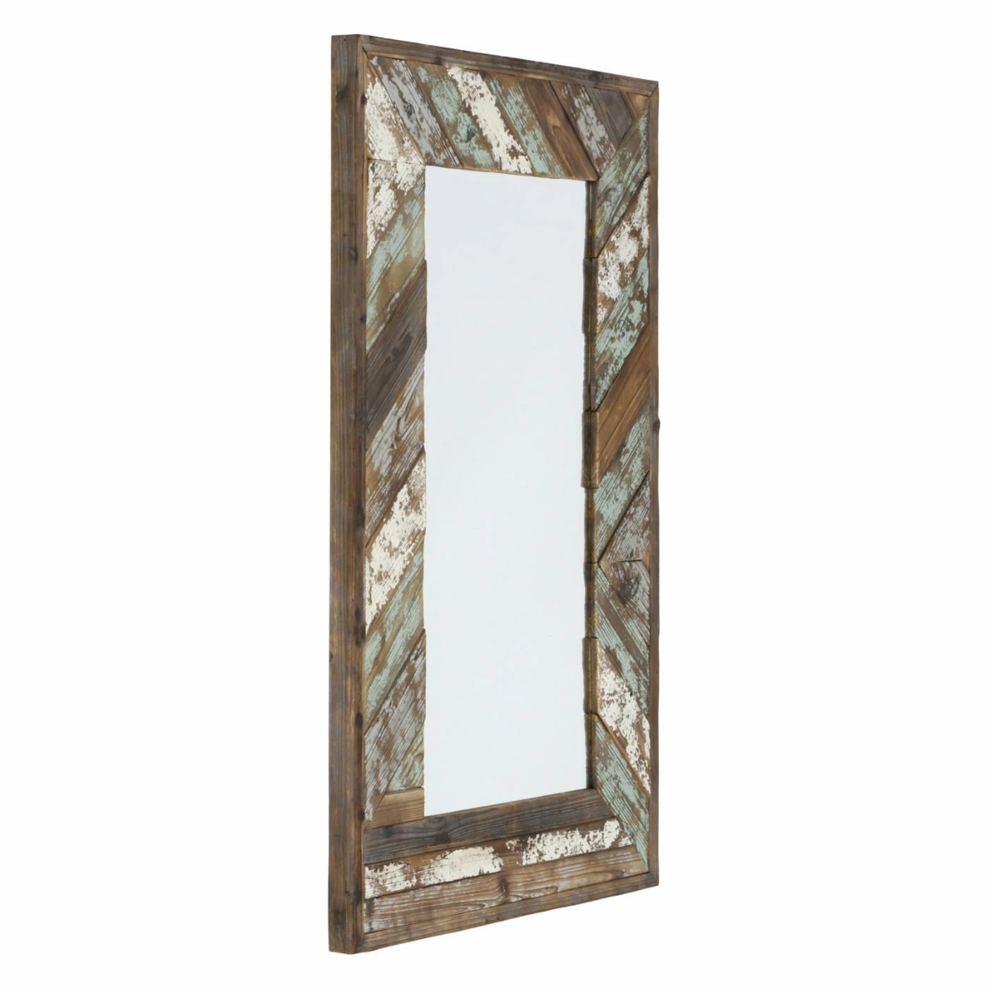 Cheap π₯° Aspire Home Accents Brogan Distressed Wood Slat Wall Mirror - 26.5W X 43.5H In. π - Image 2