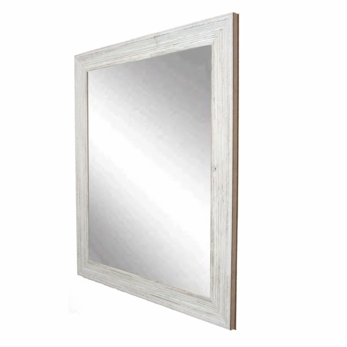 Promo π₯° BrandtWorks Designers Choice Rectangle Wall Mirror - Coastal White β - Image 2
