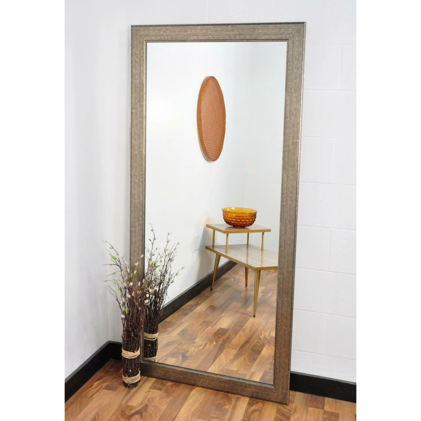 Best deal 🎉 Floor & Leaning BrandtWorks Silver Studio Tall Vanity Floor Mirror - 32W X 65.5H In. 👏 - Image 2