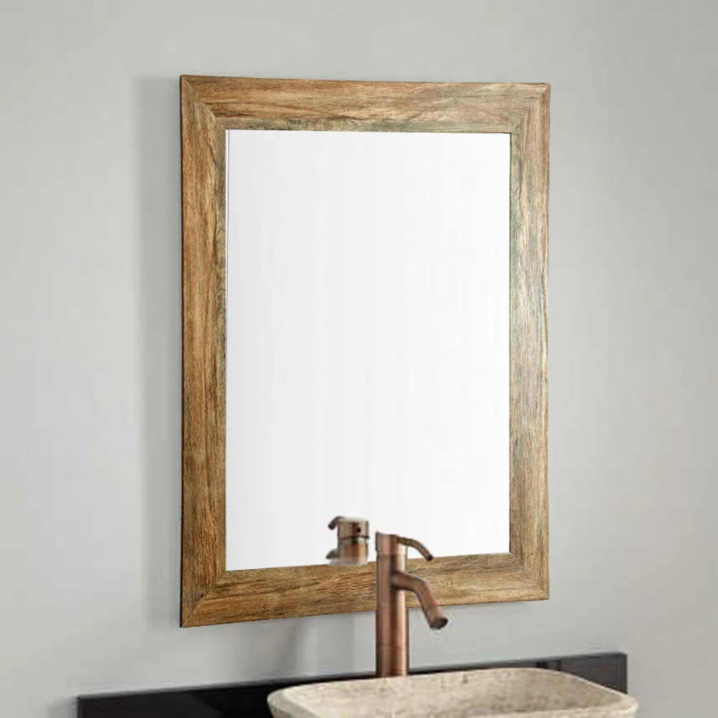 Cheapest ๐ BrandtWorks American Value Traditional Blonde Barnwood Wall Mirror ๐งจ - Image 2