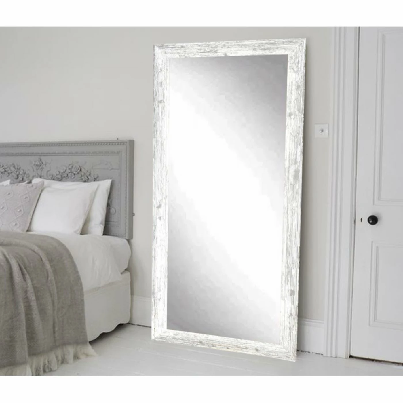 New ๐ Floor & Leaning BrandtWorks American Value Distressed White Floor Mirror - 32.5W X 66H In. ๐คฉ - Image 2