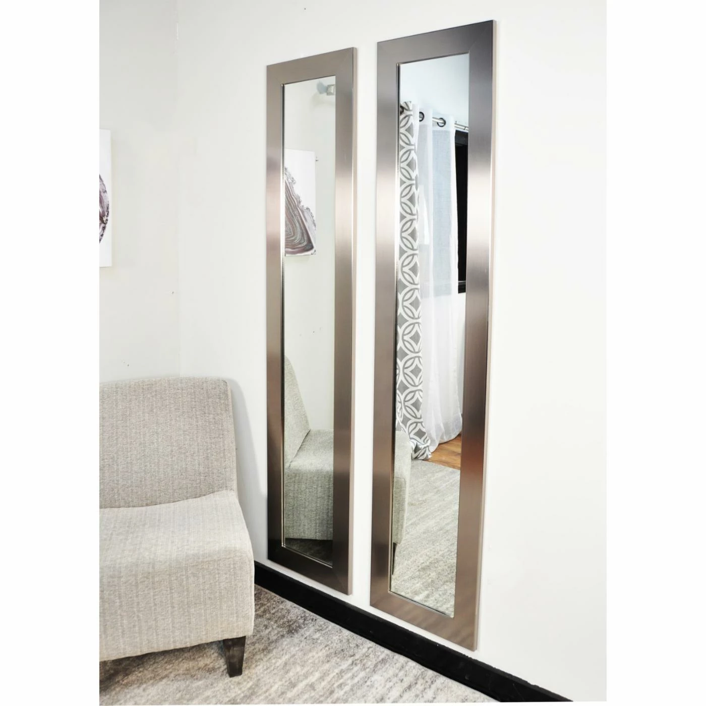 Cheapest โญ Floor & Leaning BrandtWorks Slim Silver Floor Mirror - 16W X 71H In. - Set Of 2 ๐ฏ - Image 2