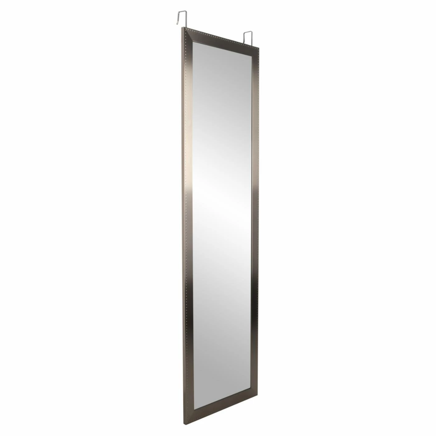 Discount โญ Floor & Leaning BrandtWorks Embossed Silver Over The Door Full Length Mirror - 19.5W X 69H In. ๐ - Image 2