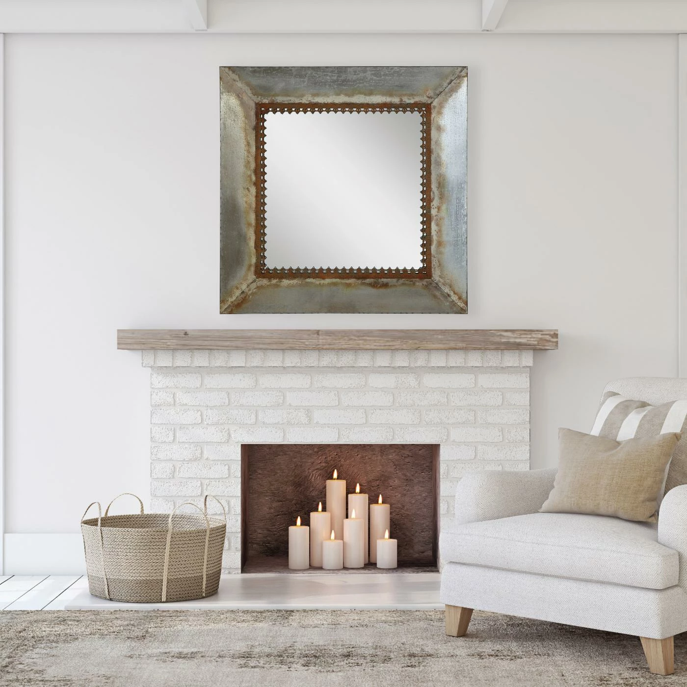 Coupon π― 3R Studios 30 In. Metal Wall Mirror β¨ - Image 2