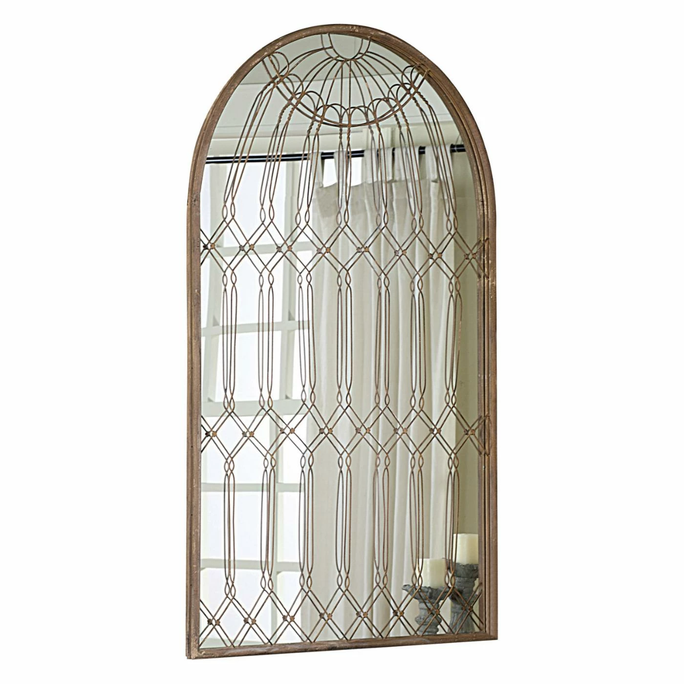 Cheapest π 3R Studios Iron Cage Arched Wall Mirror - 36W X 58.4H In. β€οΈ - Image 2