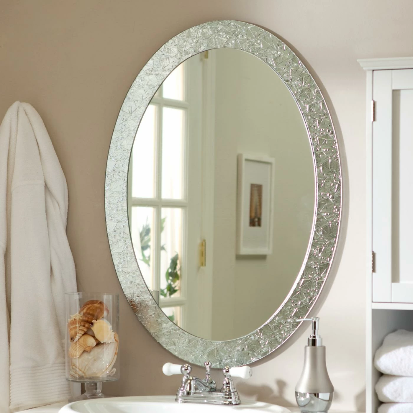 Wholesale 𧨠Decor Wonderland Frameless Mirrors Décor Wonderland Frameless Crystal Wall Mirror - 23.5W X 31.5H In. π - Image 2