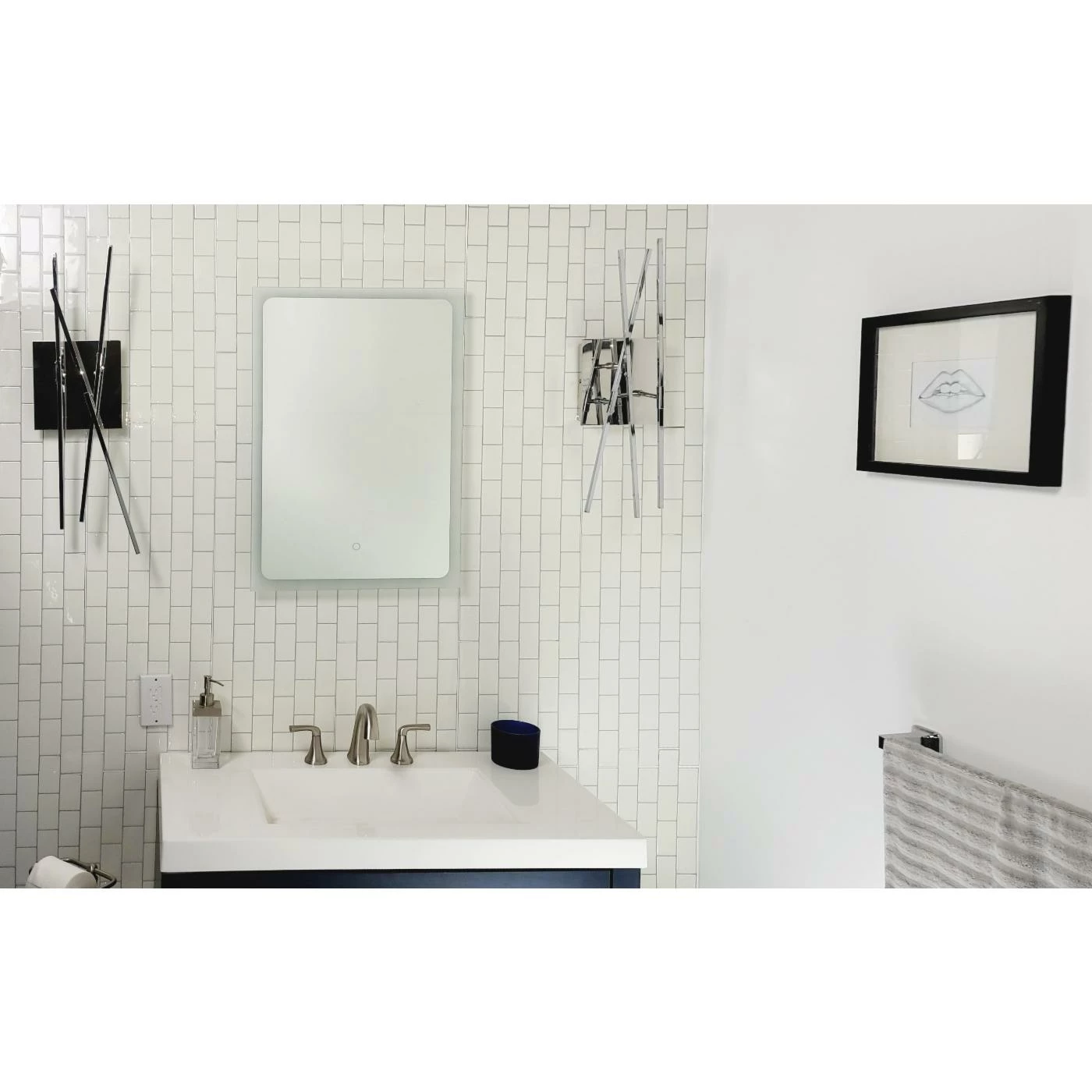 Buy 🛒 Frameless Mirrors Decor Wonderland Brenell Touch ON/OFF LED Bathroom Vanity Mirror 19.75 X 27.5 In. 👏 - Image 2