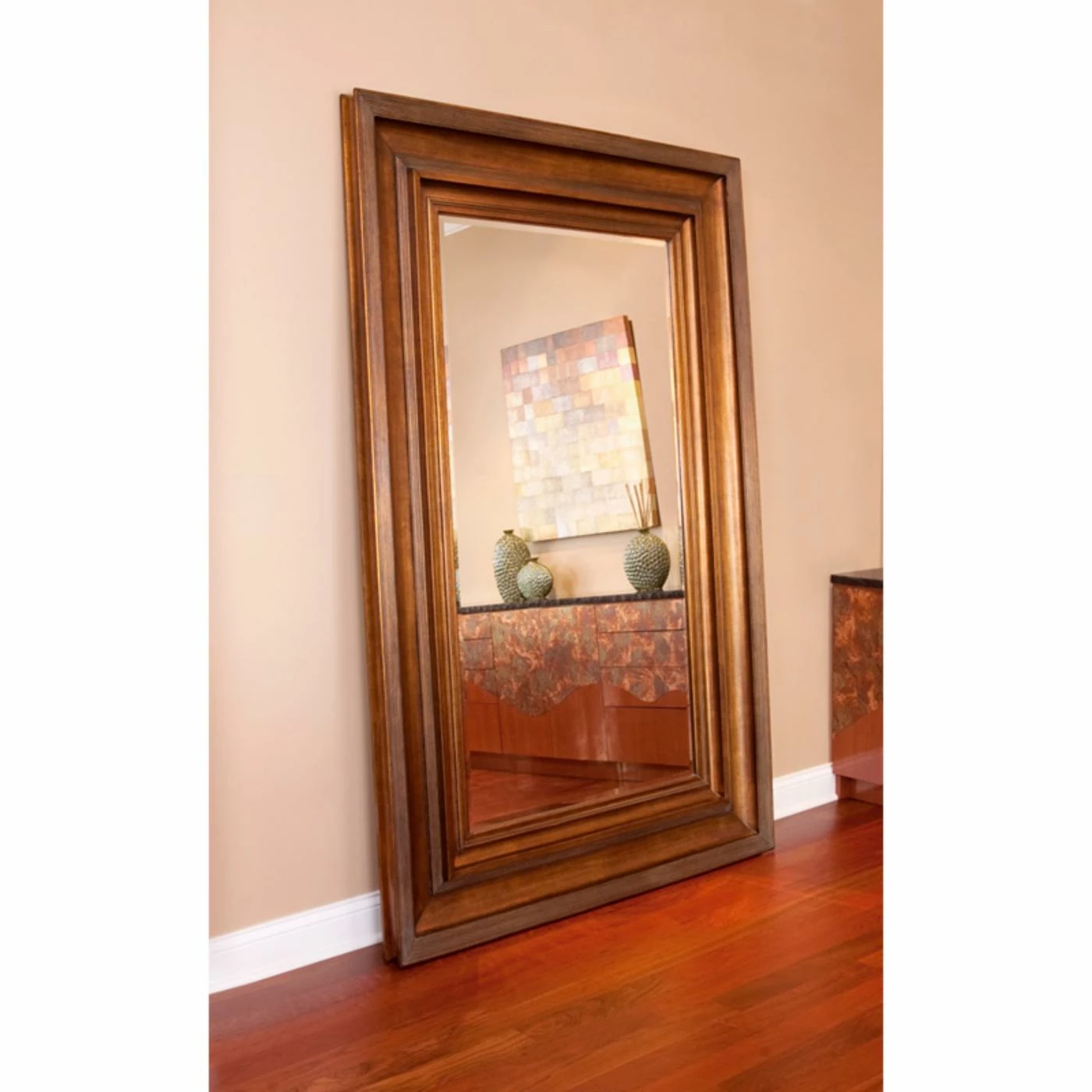 Best Pirce ❤️ Floor & Leaning Elizabeth Austin Baxter Antique Gold Leaning Floor Mirror - 58W X 90H In. 🔥 - Image 2