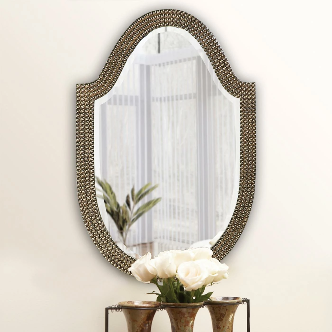 Deals 🎁 Wall Elizabeth Austin Lancelot Arched Mirror - Silver Leaf - 21W X 32H In. 🎉 - Image 2