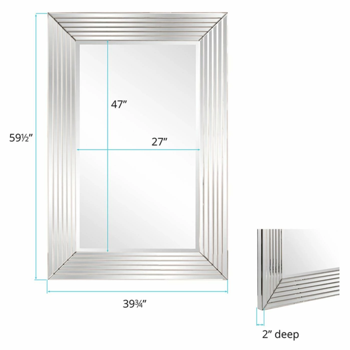 Coupon ๐ Elizabeth Austin Lenox Stepped Wall Mirror - 39W X 59H In. โค๏ธ - Image 2