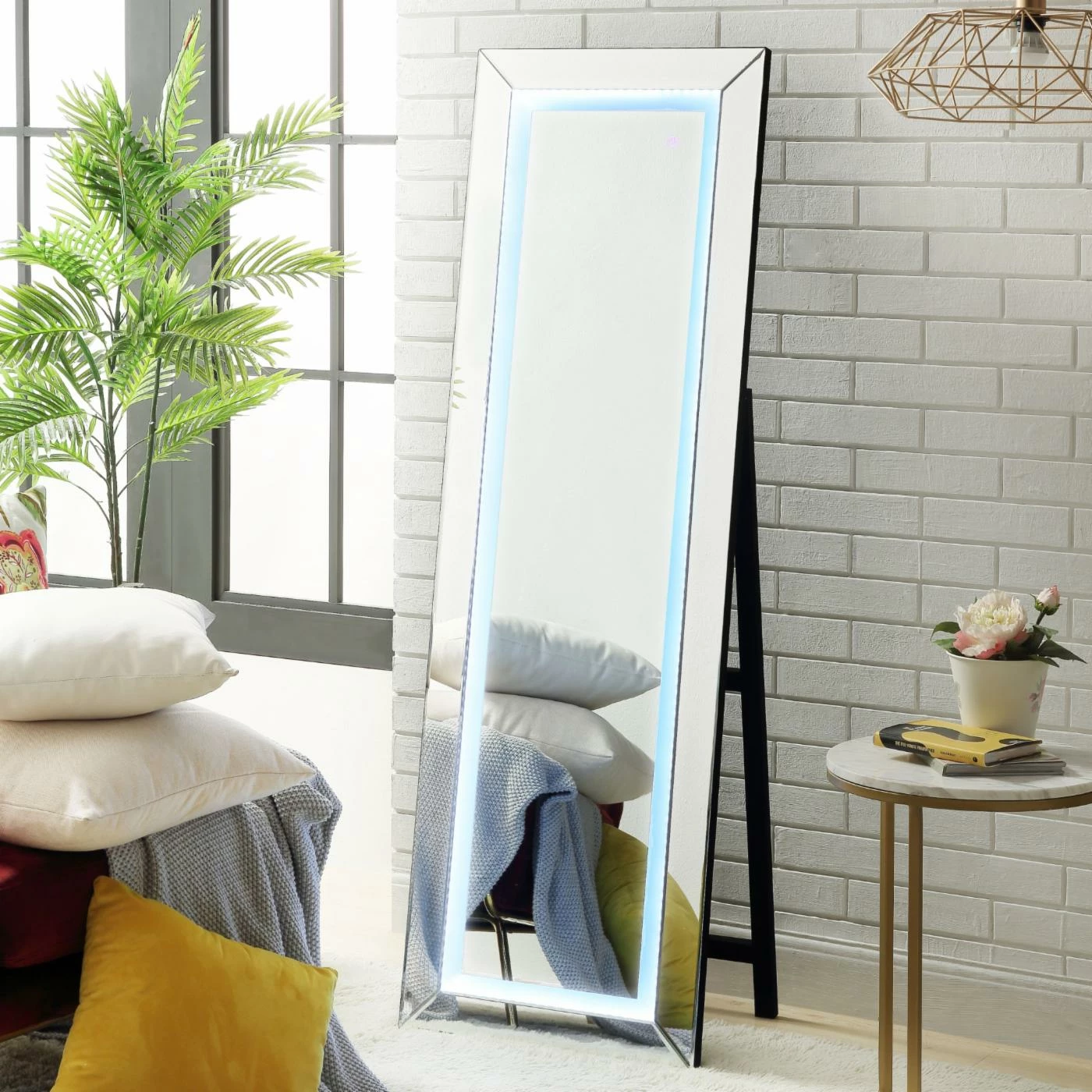 Hot Sale β Floor & Leaning Inspired Home Bowie LED Full Length Floor Mirror - 20W X 63H In. π€© - Image 2