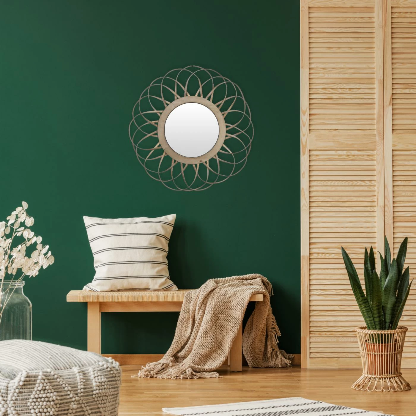 Top 10 π Stratton Home Décor Stratton Home Decor Boho Metal And Jute Emilie Wall Mirror β€οΈ - Image 2