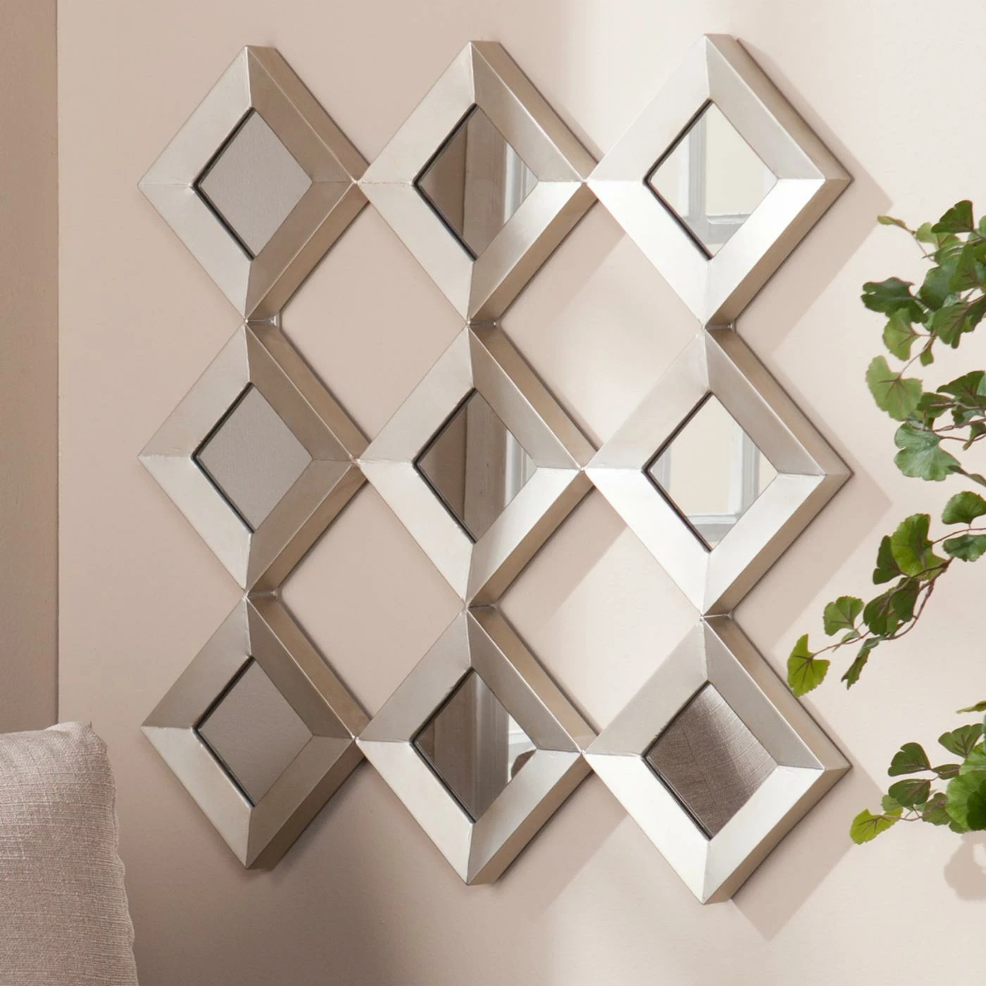Discount 👏 Mirror Sets Southern Enterprises Sawyer Mirrored Squares Wall Sculpture ⌛ - Image 2
