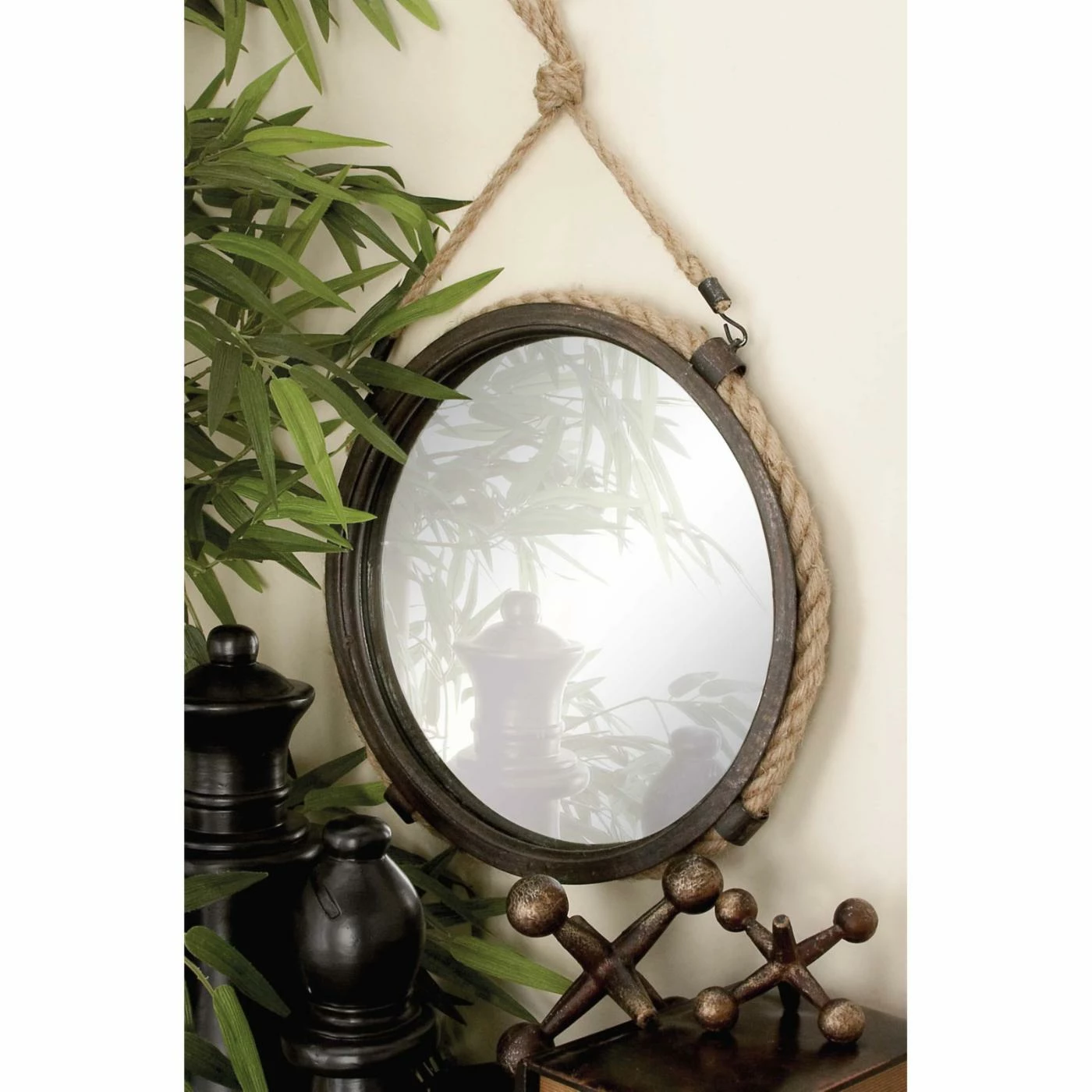 Brand new π₯ Mirror Sets DecMode Iron Rope-Wrapped Wall Mirrors - Set Of 2 𧨠- Image 2
