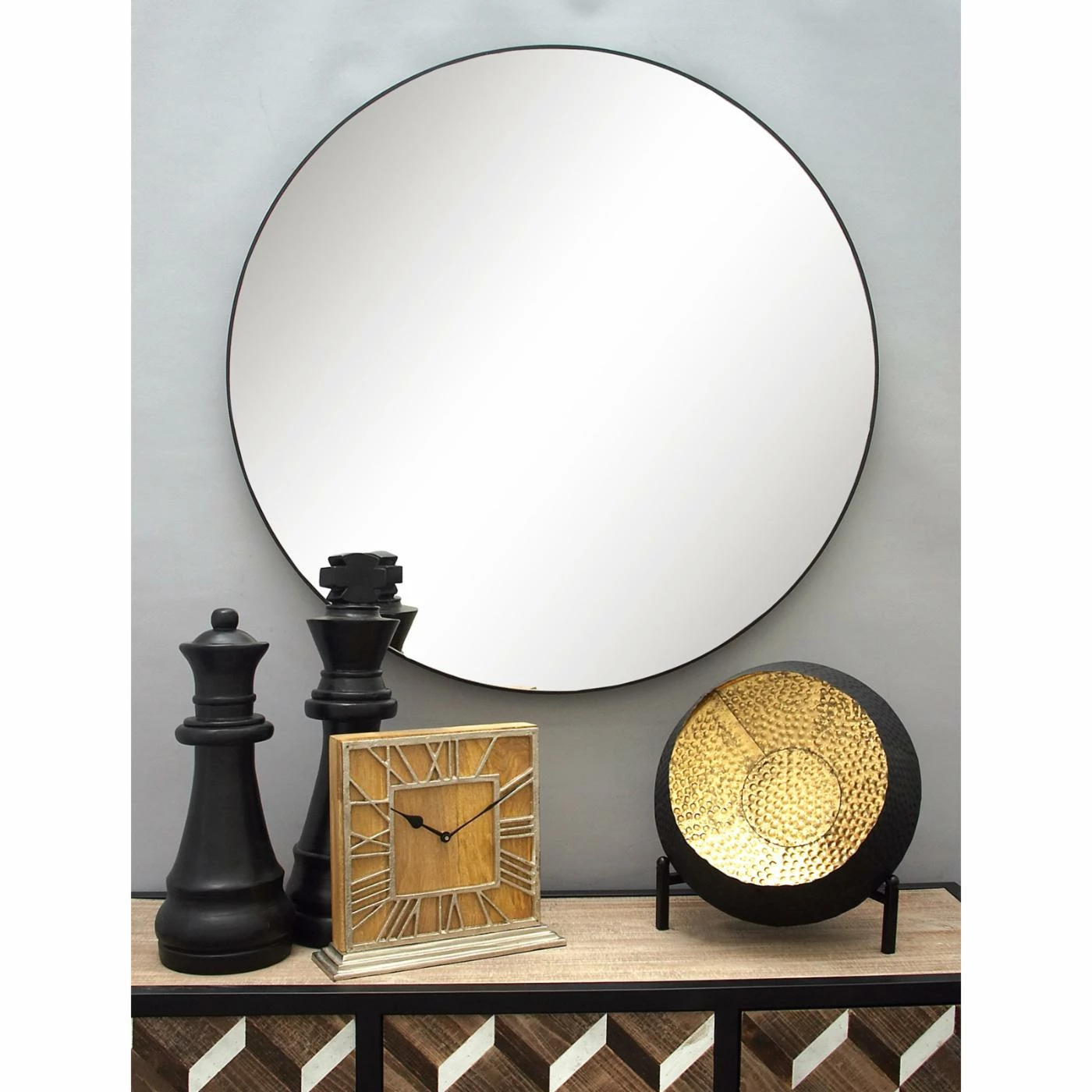 Cheapest β Frameless Mirrors DecMode Frameless Beveled Circle Wall Mirror 𧨠- Image 2