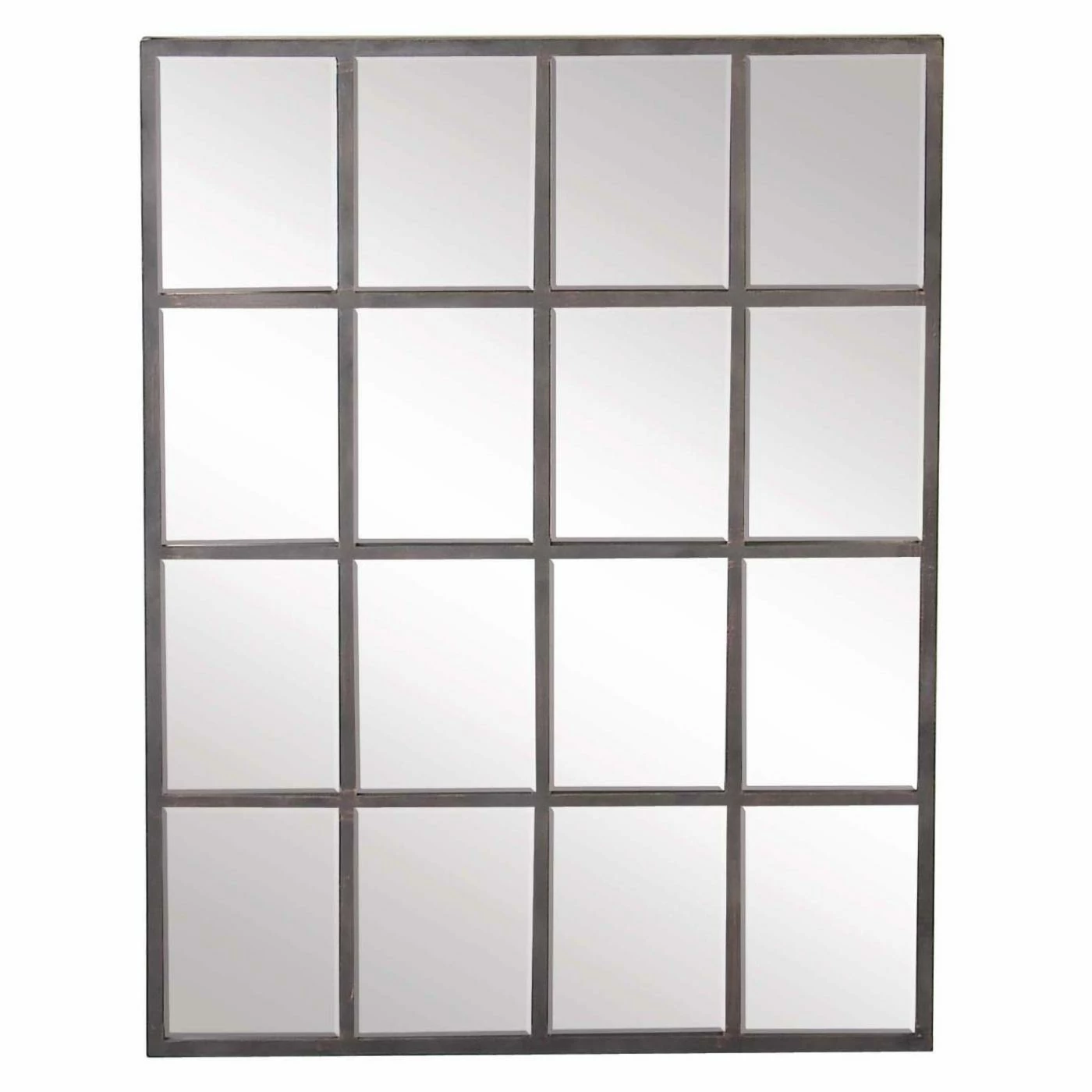 Best Pirce π DecMode Wood And Iron Rectangular Paneled Glass Wall Mirror - 35W X 45H In. π― - Image 2