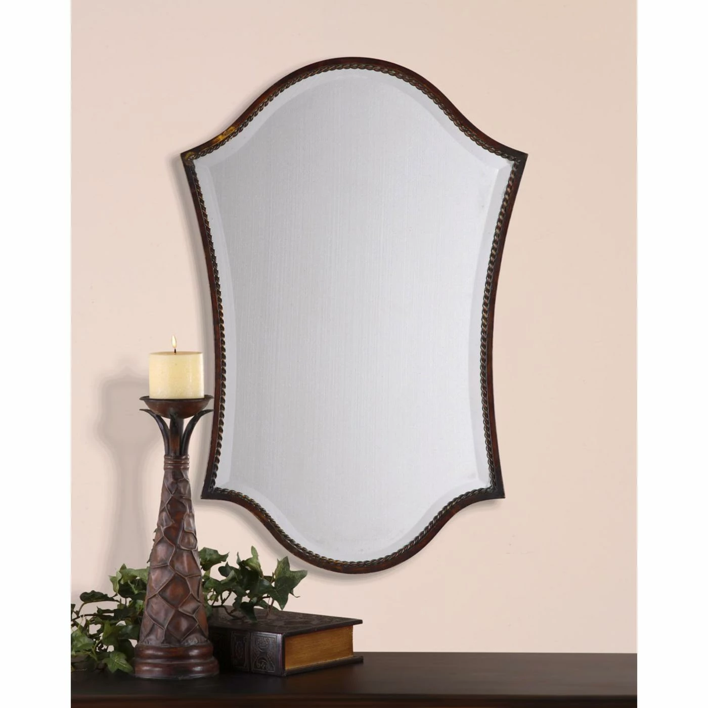 Outlet π₯ Bathroom Vanity HN Home Auburn Transitional Distressed Bronze Vanity Wall Mirror - 20.125W X 29.75H In. π - Image 2