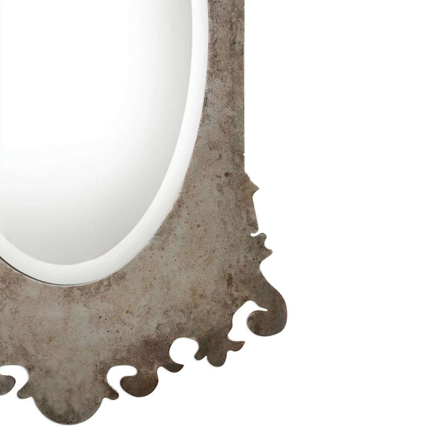 Deals π Wall Uttermost Vitravo Oxidized Silver Oval Mirror π - Image 2