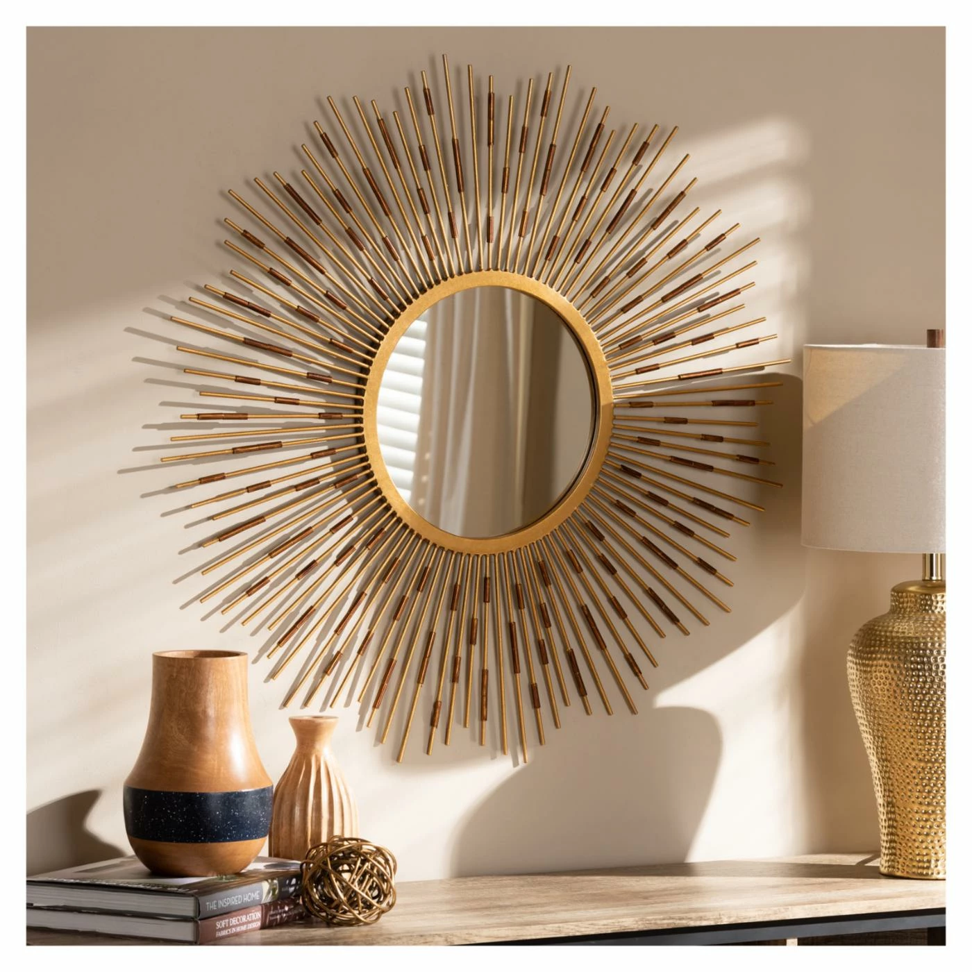 Hot Sale ๐ Baxton Studio Apollonia Sunburst Round Wall Mirror - 36 Diam. In. ๐คฉ - Image 2